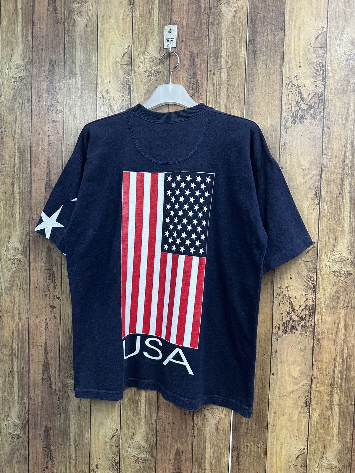 Vintage Vintage USA America Flag Single Stitch Shirt A459 Size US M / EU 48-50 / 2 - 2 Thumbnail