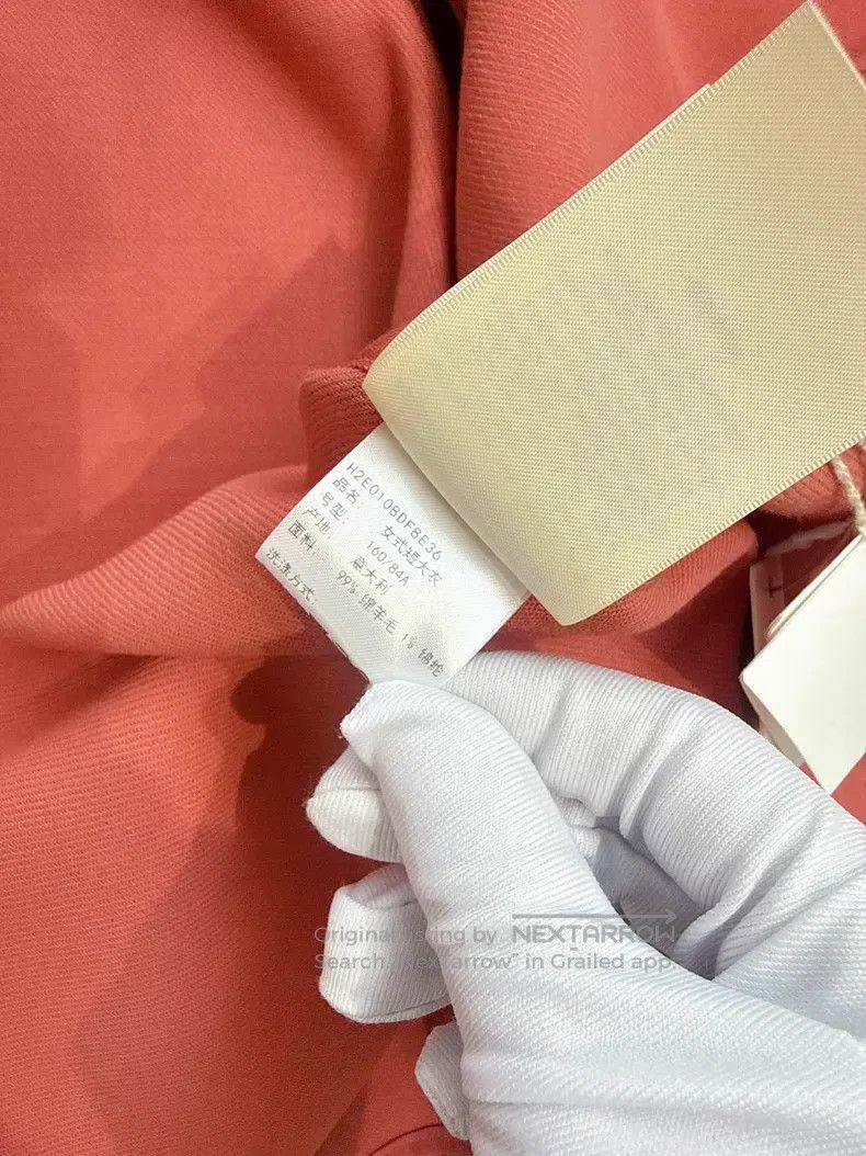 Hermes Hermes Watermelon Red Short Double-Sided Cashmere Cloak Co Size XS / US 0-2 / IT 36-38 - 7 Thumbnail
