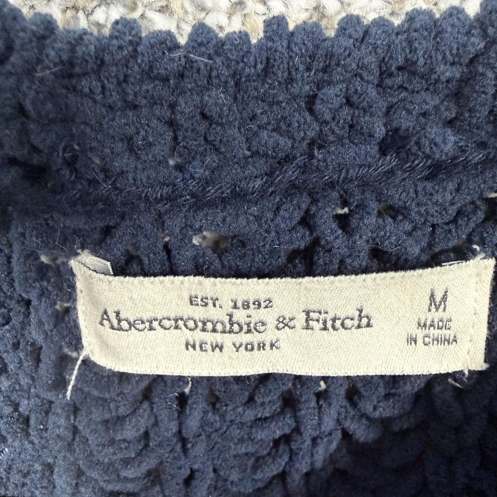 Abercrombie & Fitch Abercrombie & Fitch Cropped Pullover Sweater Women M Blue Open-Knit Layering Zipper Crew Neck Solid Size M / US 6-8 / IT 42-44 - 5 Thumbnail