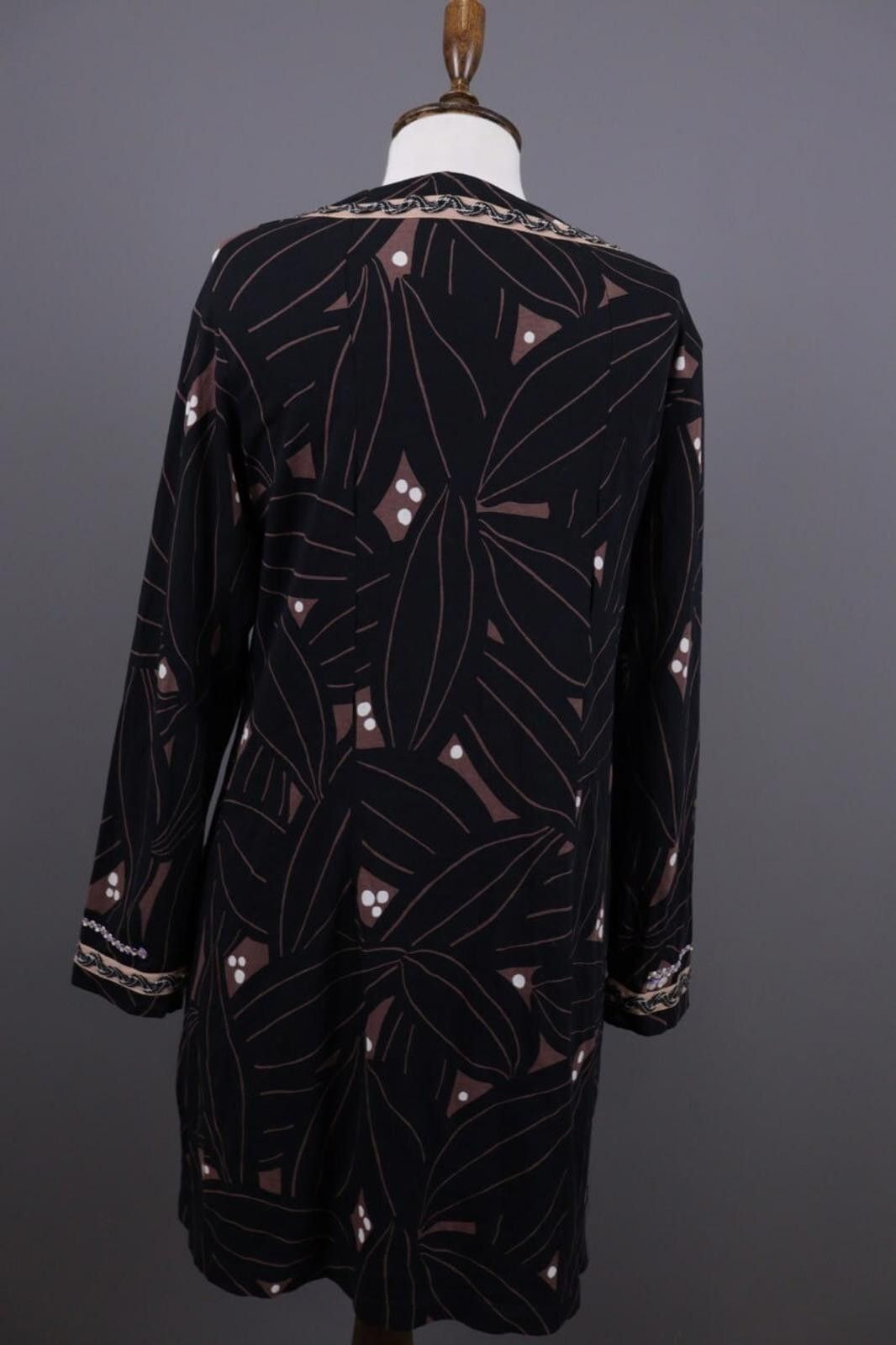 Marimekko Marimekko Black Long Sleeve Floral Lenght Dress Size M Size M / US 6-8 / IT 42-44 - 8 Thumbnail