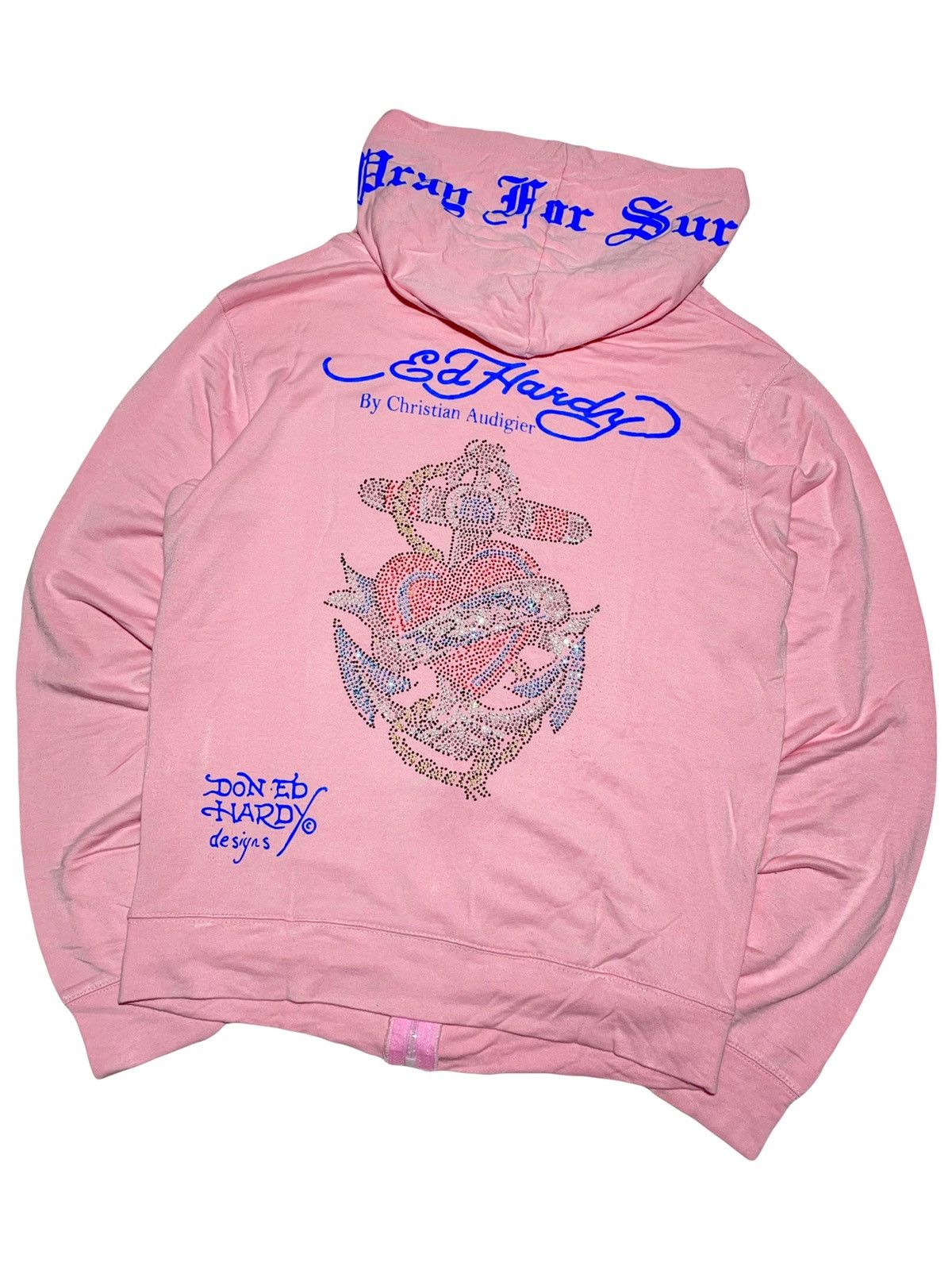 Ed Hardy × Japanese Brand Ed Hardy Japanese streetwear zip hoodie Size L / US 10 / IT 46 - 1 Thumbnail