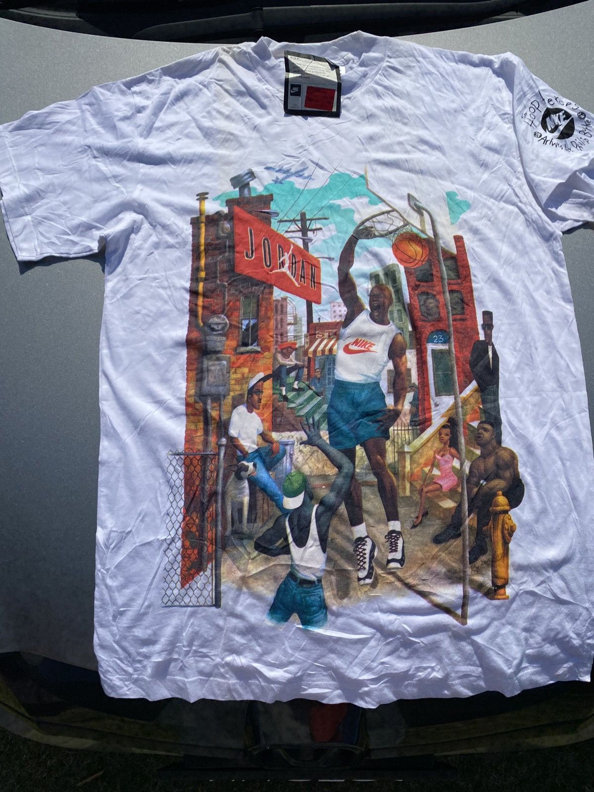 Nike Vintage nike 1991 hoop heroes michael jordan philip burke Size US XL / EU 56 / 4 - 1 Thumbnail