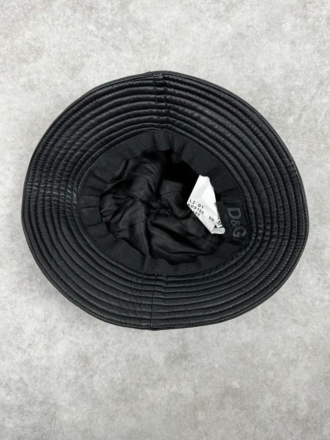 Dolce & Gabbana 2000s Dolce & Gabbana Black Leather Hat Size ONE SIZE - 6 Thumbnail