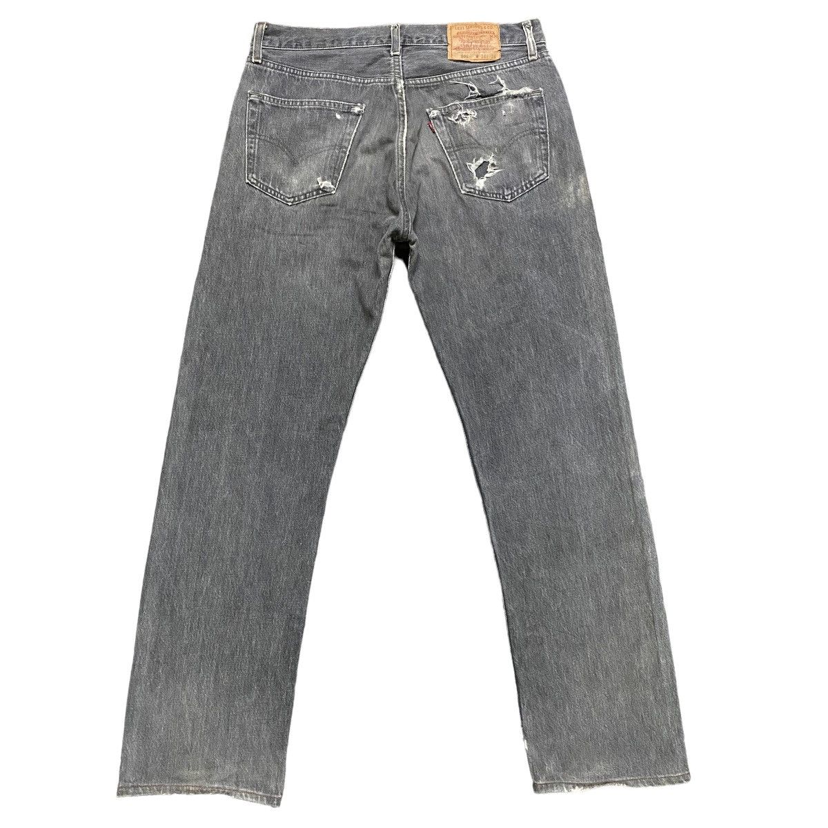 Levi's Vintage 90s Levis 501 Distressed Jeans Size US 33 - 2 Thumbnail