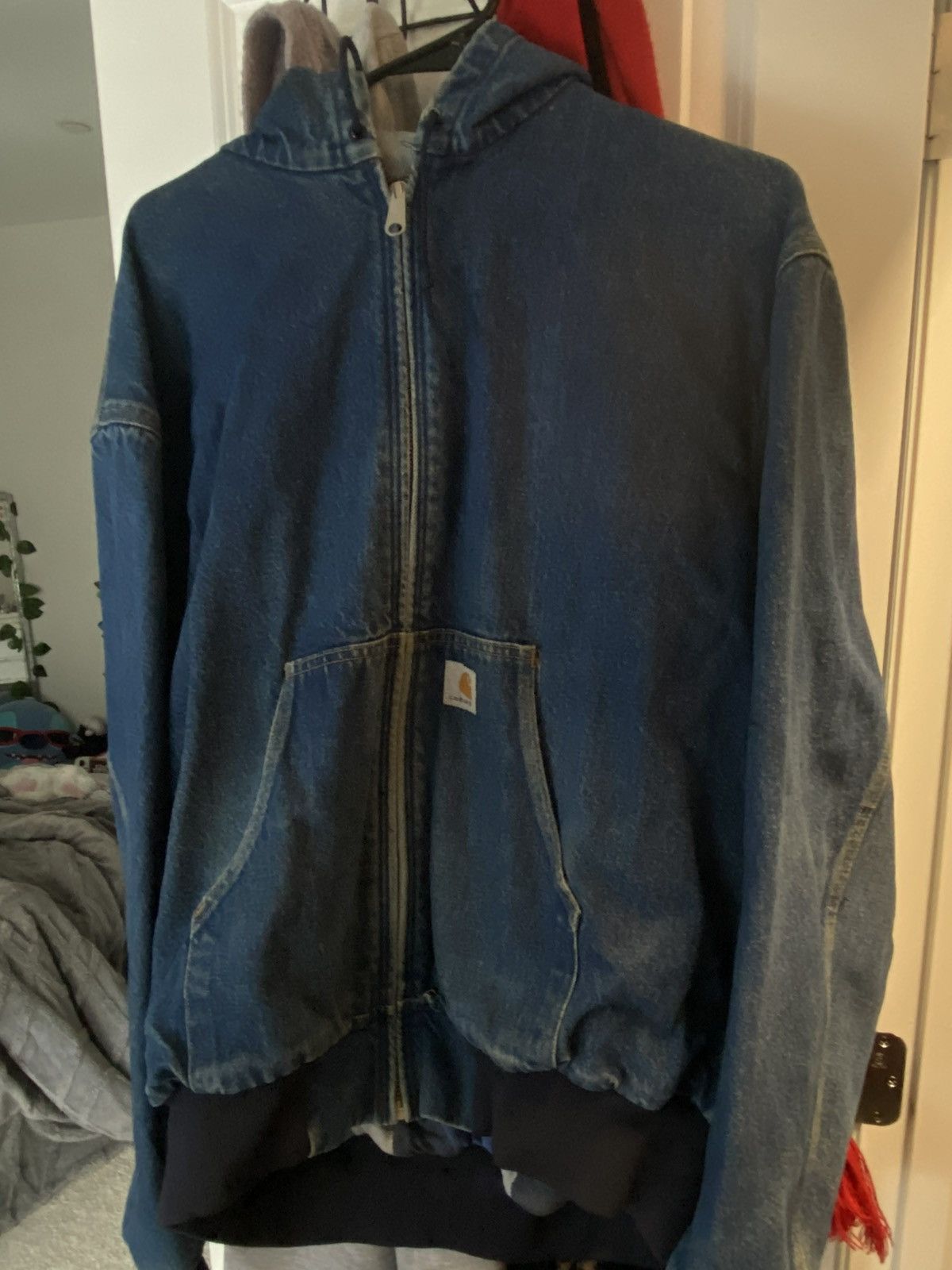 Carhartt Carhartt Denim Hooded Jacket Size US XL / EU 56 / 4 - 1 Thumbnail