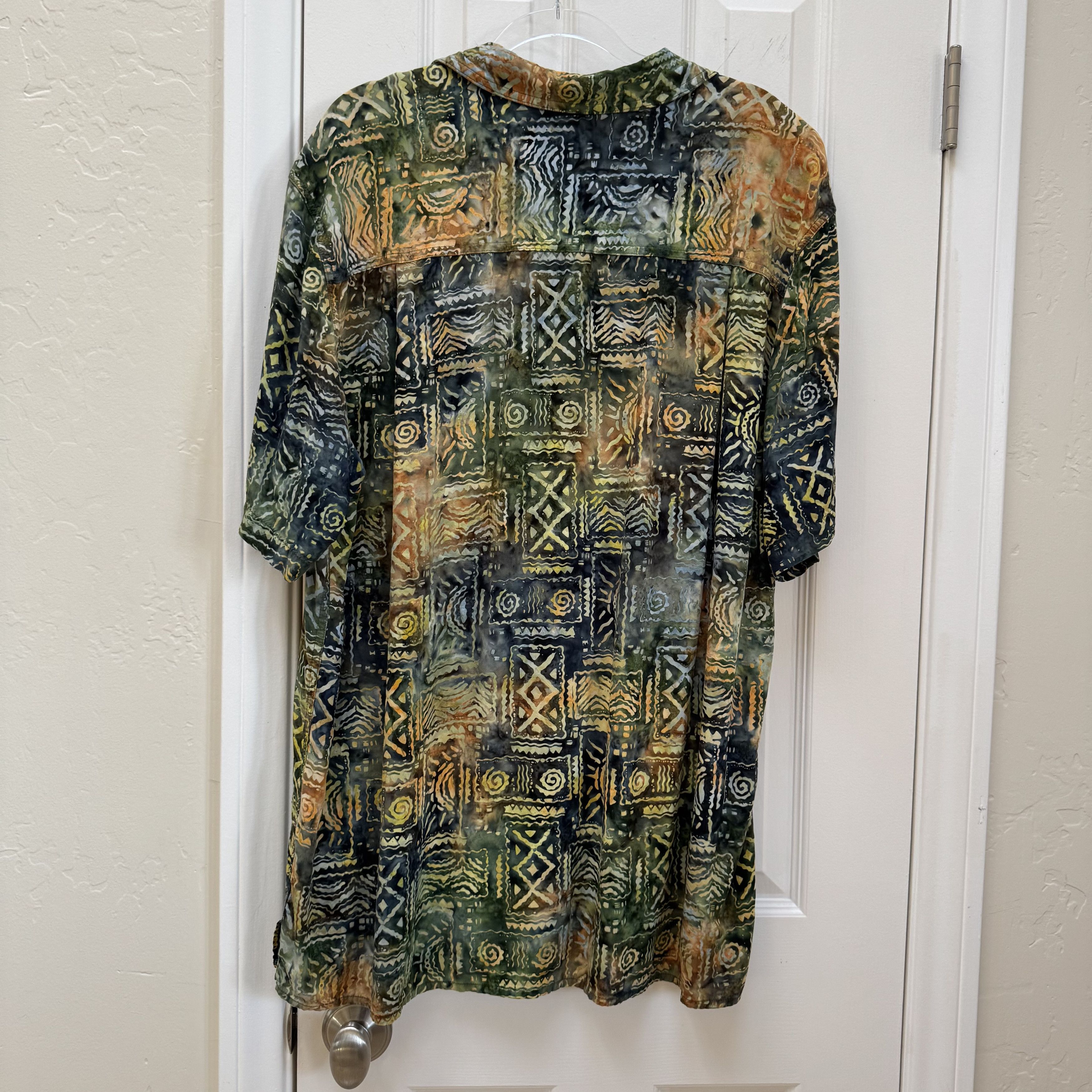 The Territory Ahead Vintage Territory Ahead Tie Dye Batik Rayon Tribal Shirt Size US XL / EU 56 / 4 - 7 Thumbnail