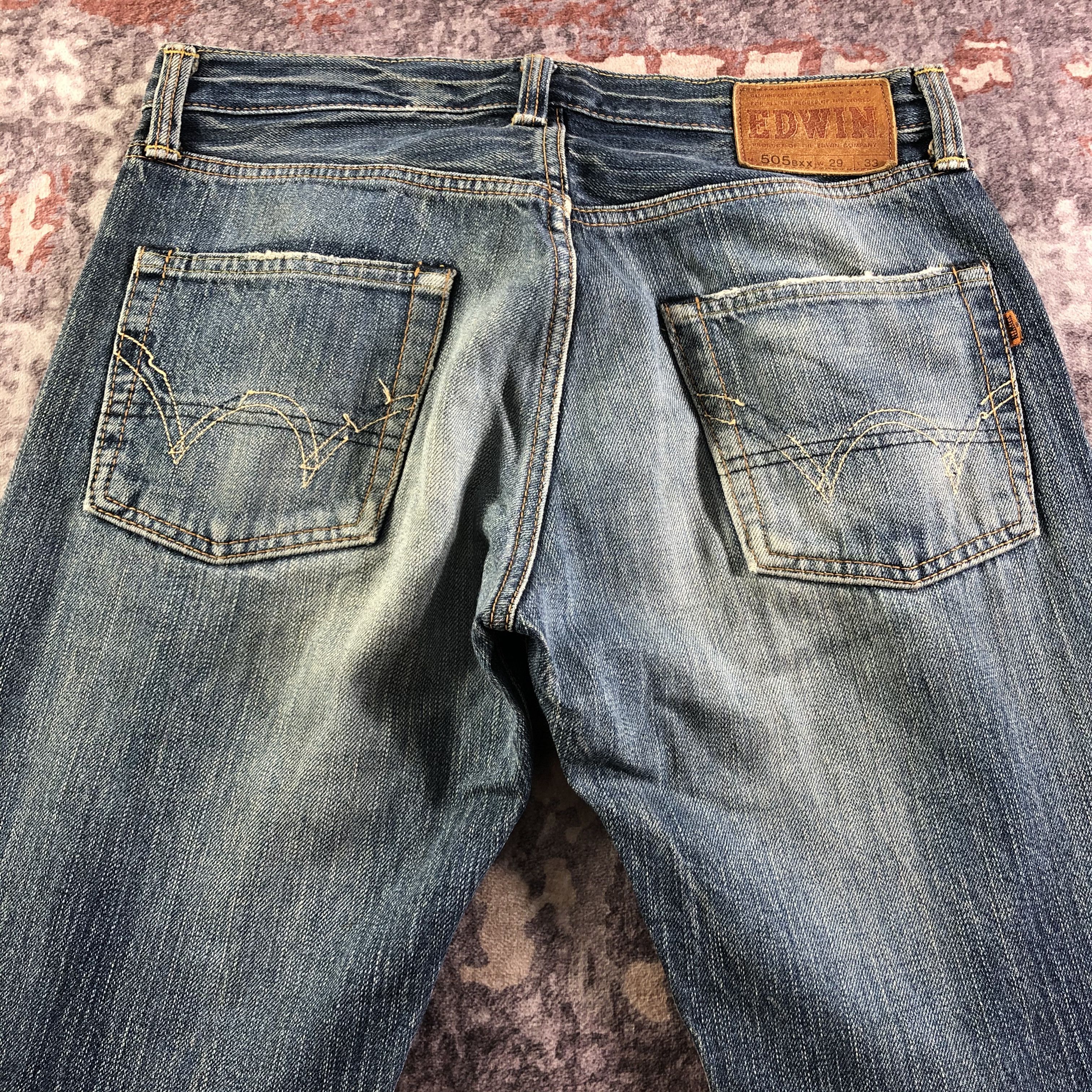 Edwin Vintage Blue Wash Edwin 505 Selvedge Jeans-JM3578 Size US 32 / EU 48 - 4 Thumbnail