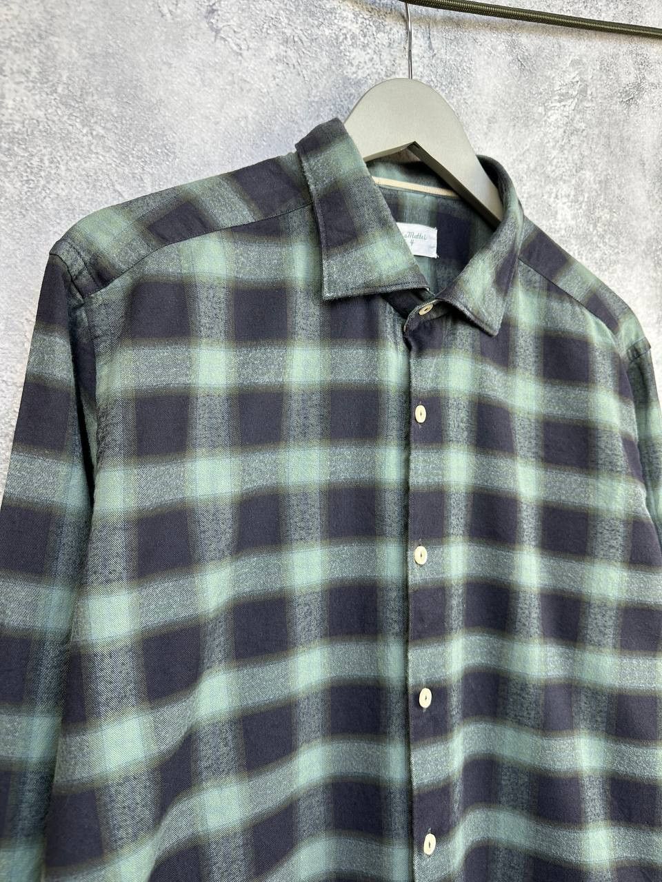 Tintoria Mattei Tintoria Mattei 954 Thomas Mason Check Plaid Casual Shirt Size US XXL / EU 58 / 5 - 3 Thumbnail