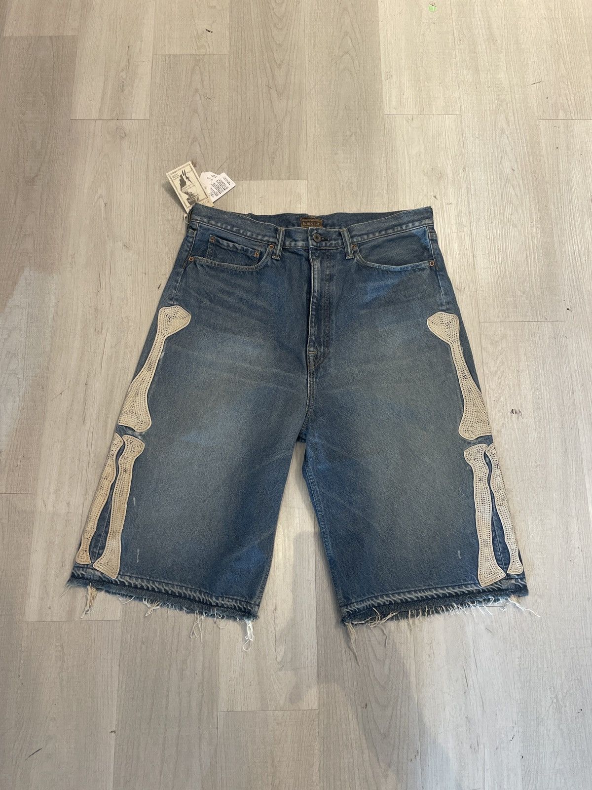 Kapital Kapital Bones Denim Jean Shorts Indigo 38 Size US 38 / EU 54 - 1 Thumbnail