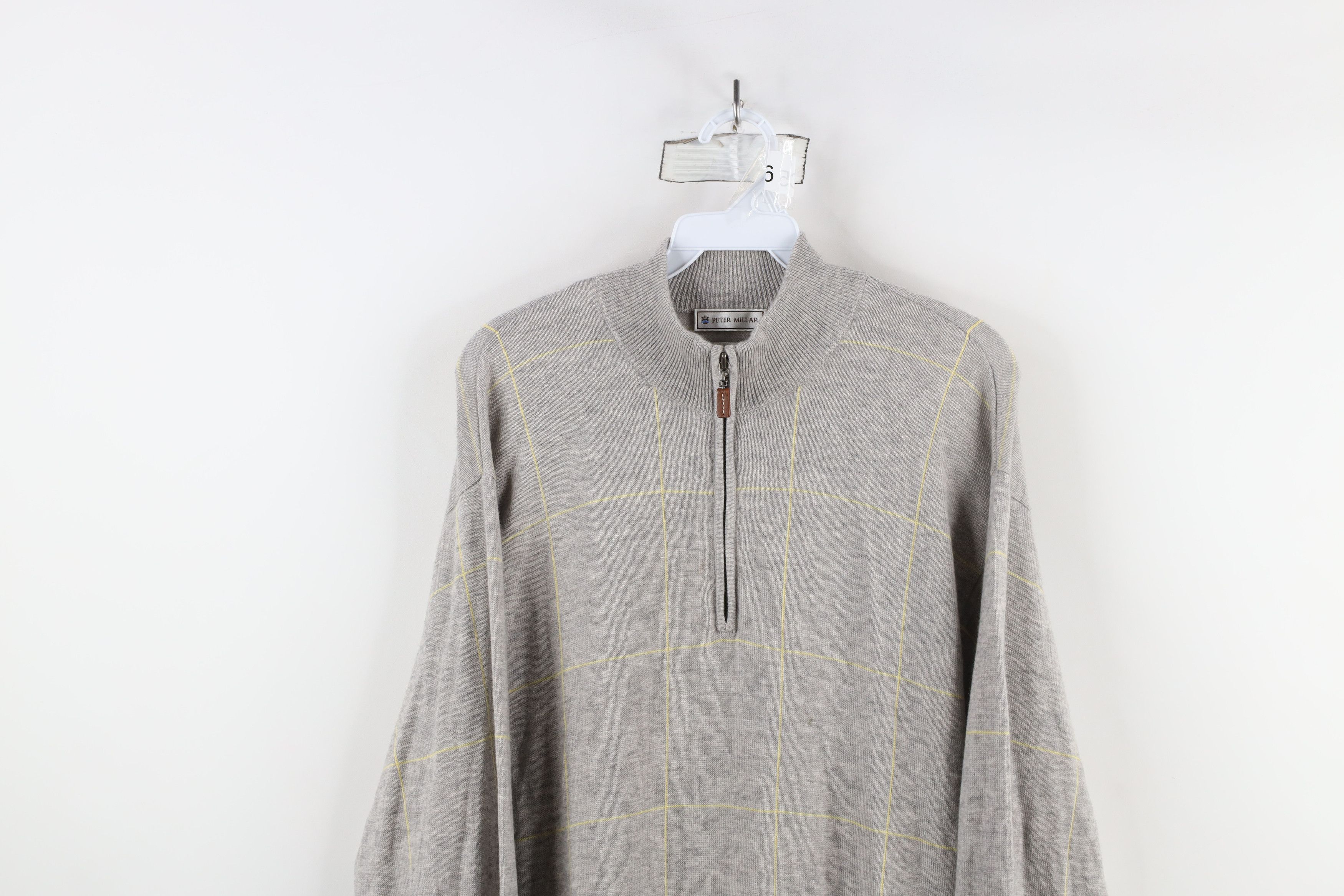 Peter Millar × Vintage Peter Millar Cashmere Knit Half Zip Pullover Sweater Gray Size US L / EU 52-54 / 3 - 2 Thumbnail