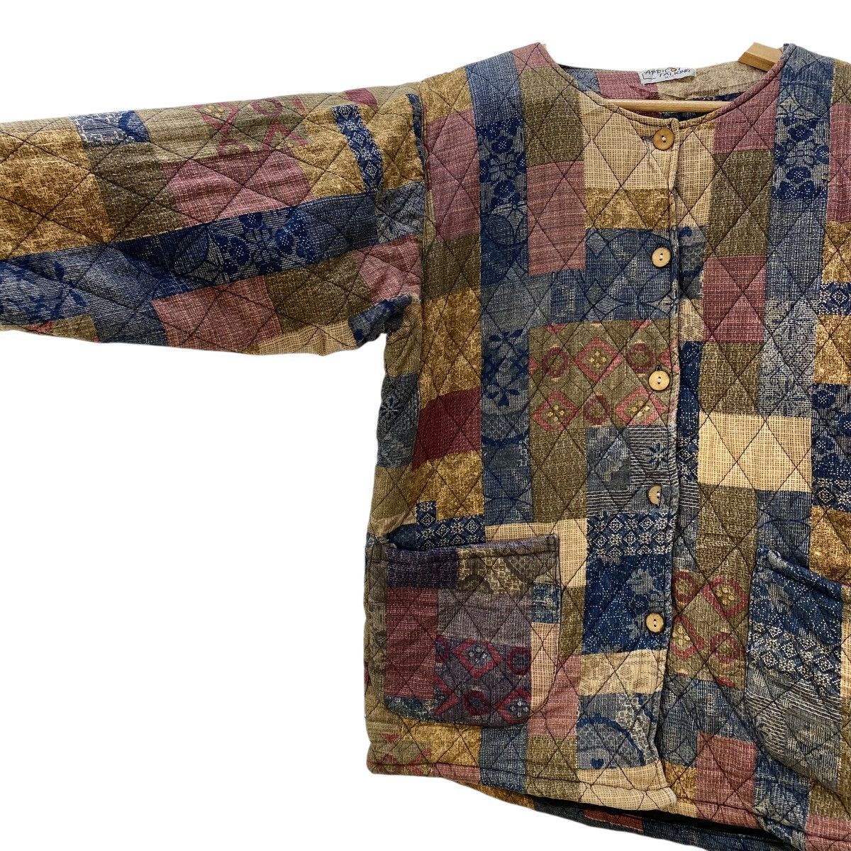 Japanese Brand 🔥Vintage Apricot Pachtwork Quilted Jacket Size M / US 6-8 / IT 42-44 - 3 Thumbnail
