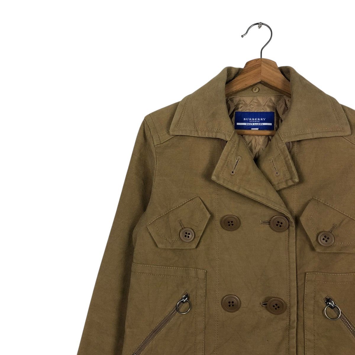 Burberry 🔥RICH BROWN CHORE CROPPED BIKER JACKET BURBERRY LONDON Size XS / US 0-2 / IT 36-38 - 9 Thumbnail