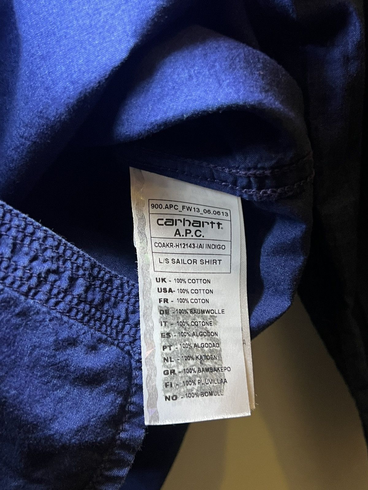 Carhartt offers🤝/Carhartt x APC Paris Shirt 🔥 Size US S / EU 44-46 / 1 - 5 Thumbnail
