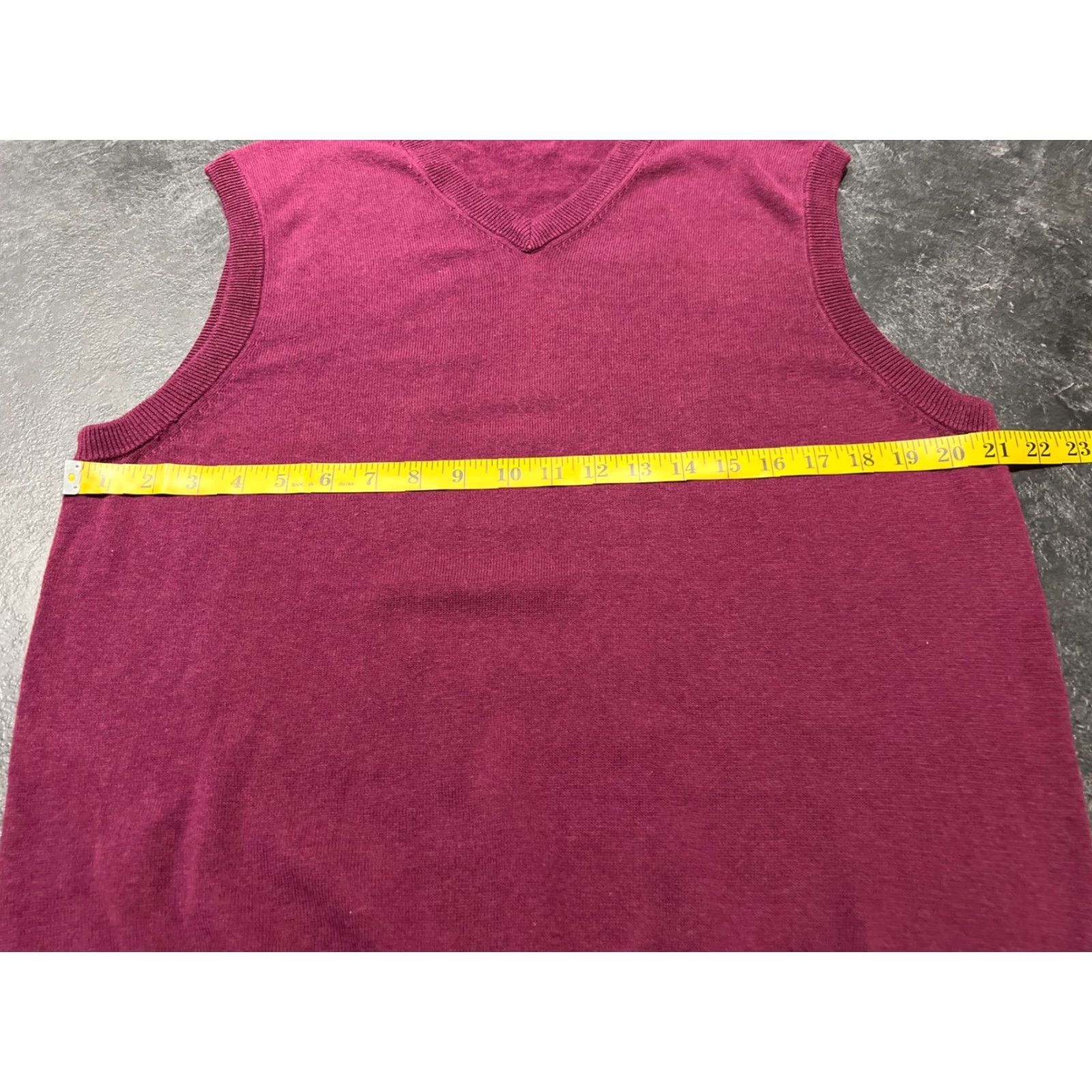 Vintage Alan Flusser Mens Vest Pullover Sweater Size M Dark Red Maroon Size US M / EU 48-50 / 2 - 4 Thumbnail