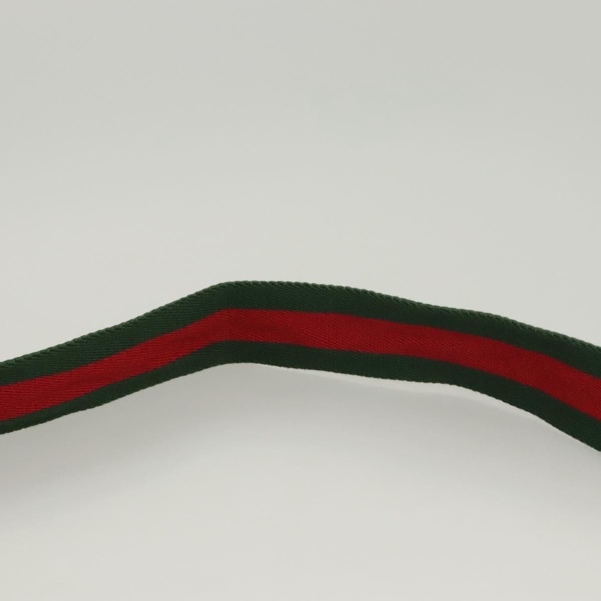 Gucci GUCCI GG Canvas Web Sherry Line Shoulder Bag Beige Green Red Size ONE SIZE - 8 Thumbnail