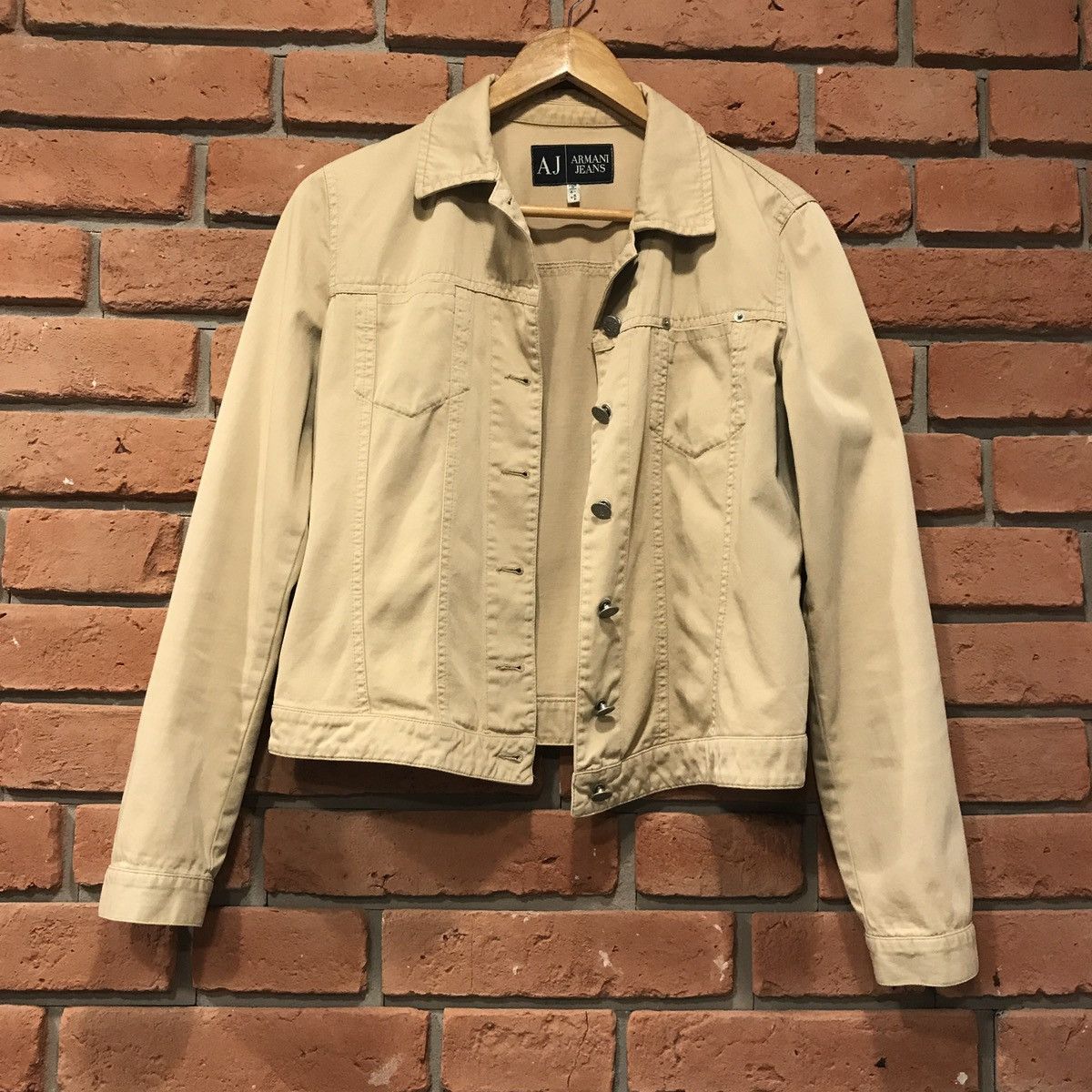 Giorgio Armani Armani jeans jacket beige camel with logo buttons light Size M / US 6-8 / IT 42-44 - 3 Thumbnail