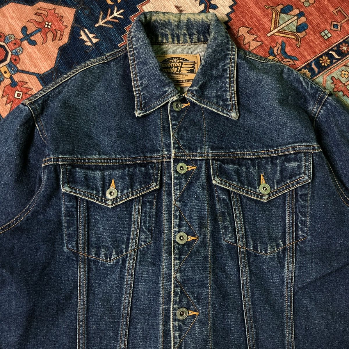 Benetton × Formula 1 × United Colors Of Benetton Benetton Formula 1 Denim Jacket Size US L / EU 52-54 / 3 - 3 Thumbnail