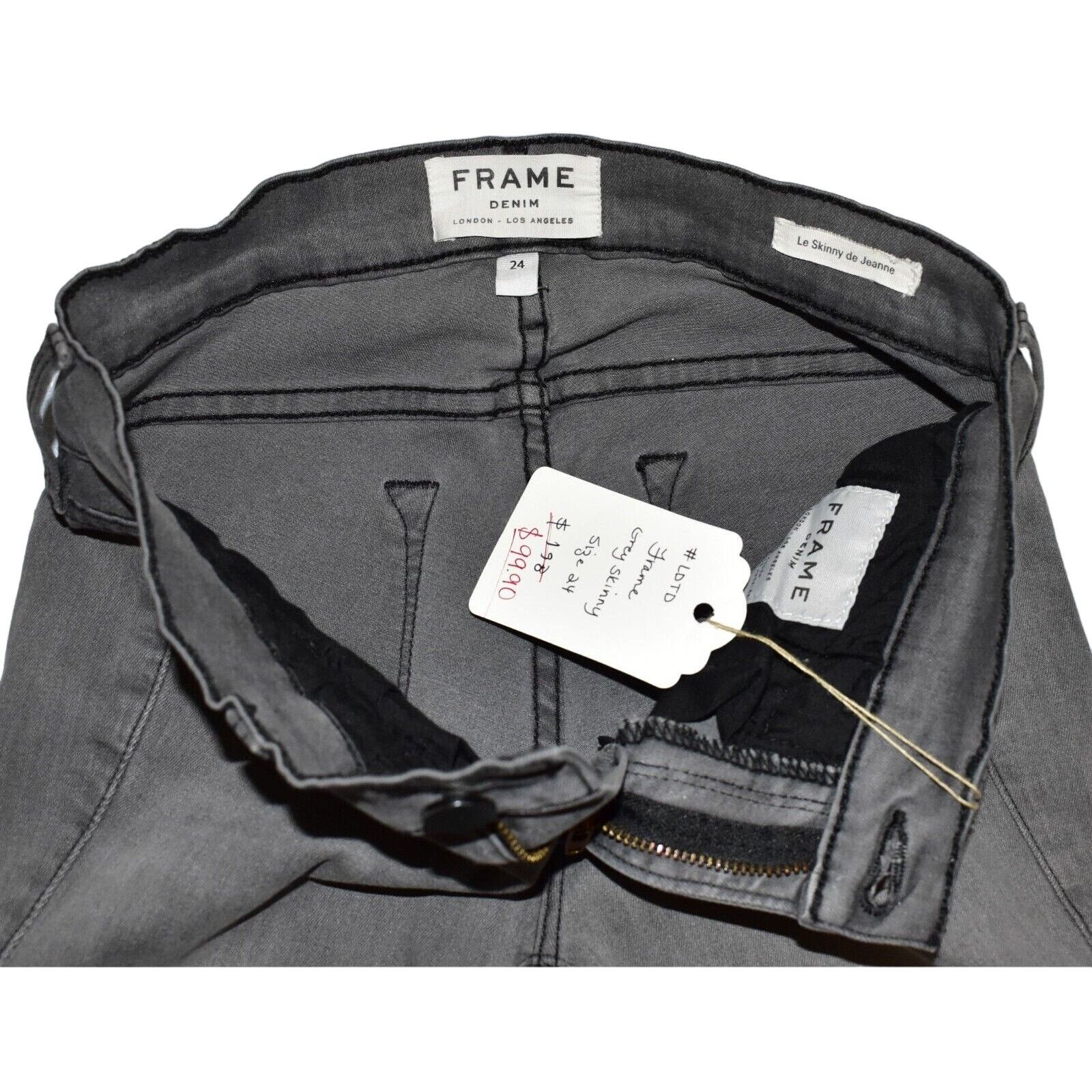 Frame A6 NWT FRAME DENIM Gray High Rise Skinny Jeans Size 24 $198 Size 24" / US 00 / IT 34 - 5 Thumbnail