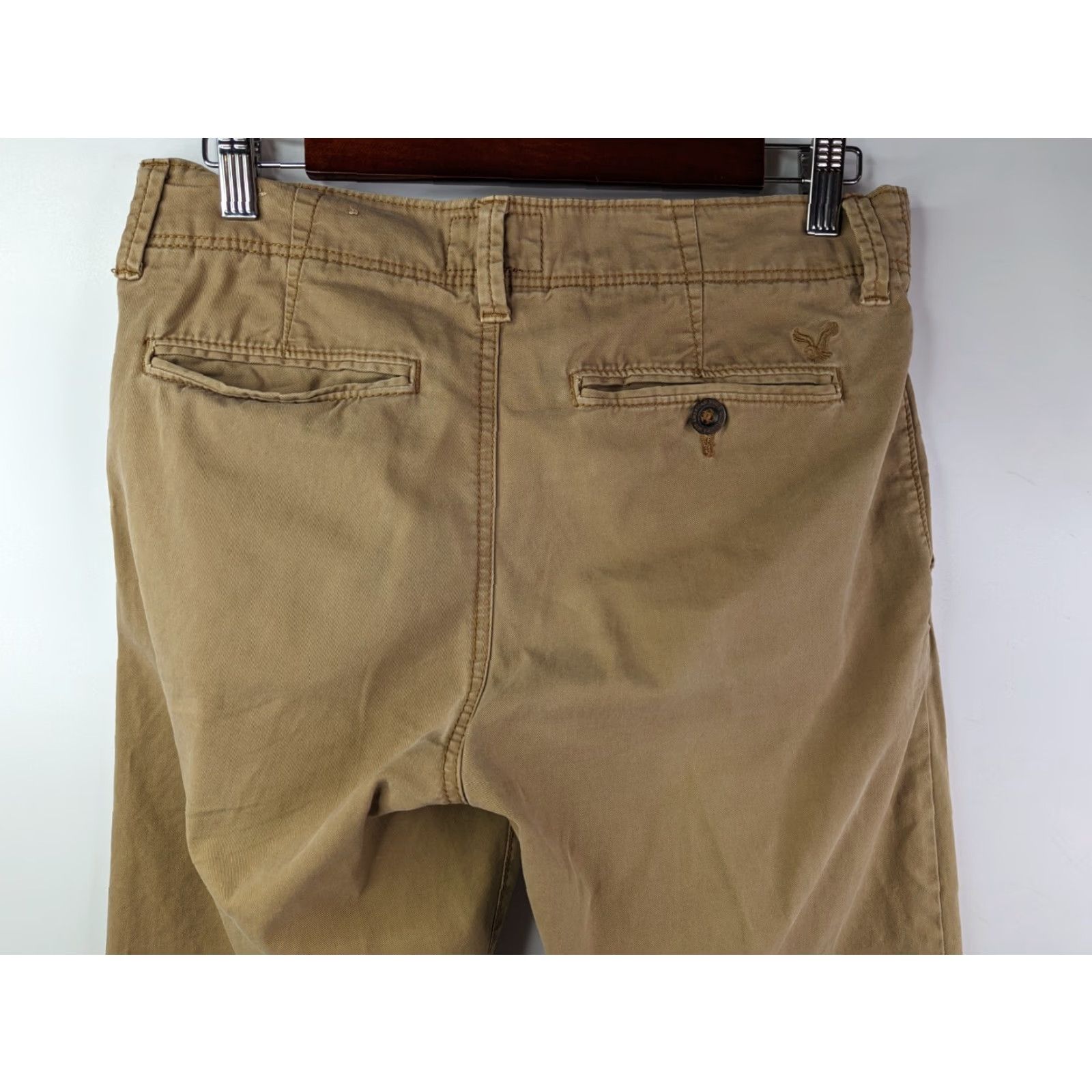 American Eagle Outfitters American Eagle Outfitters Pants Slim Chino Men 30 Beige Skinny 28 Inseam 30x28 Knit Cotton Blend Zip Flat Front Casual Vintage: No Size US 30 / EU 46 - 7 Thumbnail
