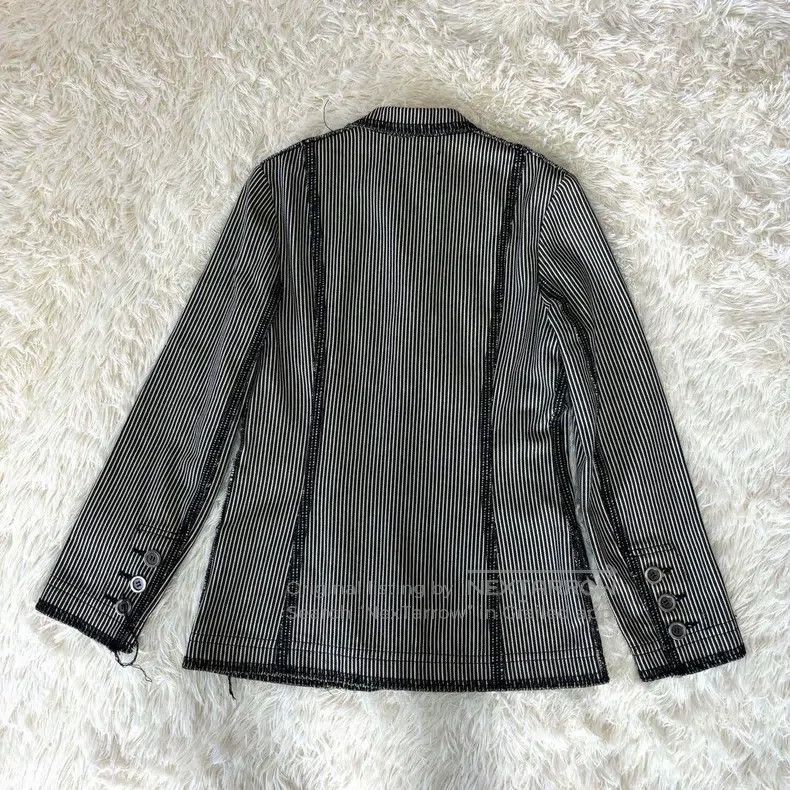 Comme des Garcons Comme Des Garcons Black and White Striped Blazer Jacket Size S / US 4 / IT 40 - 2 Thumbnail