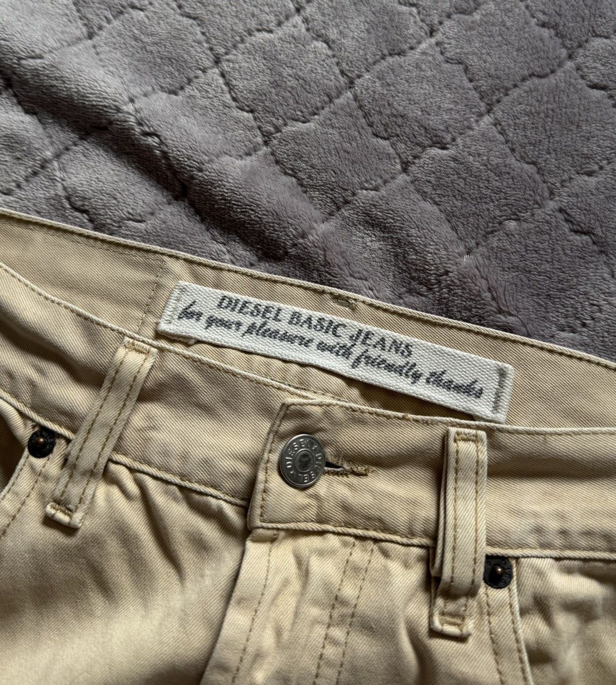 Diesel × Vintage Vintage Diesel Beige Denim Pants Avantgarde Size US 33 - 6 Thumbnail