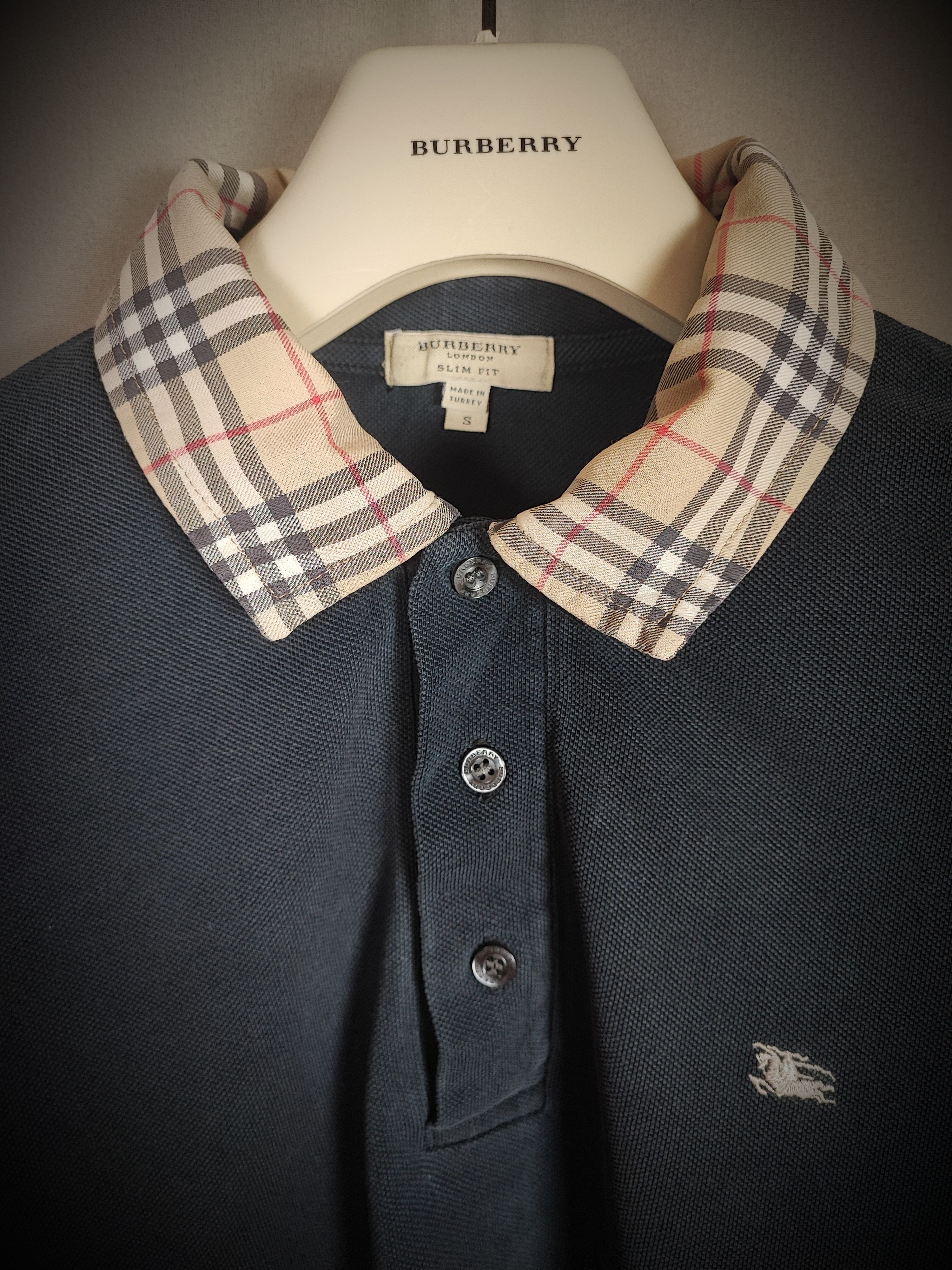 Burberry Burberry polo shirt S black | Grailed