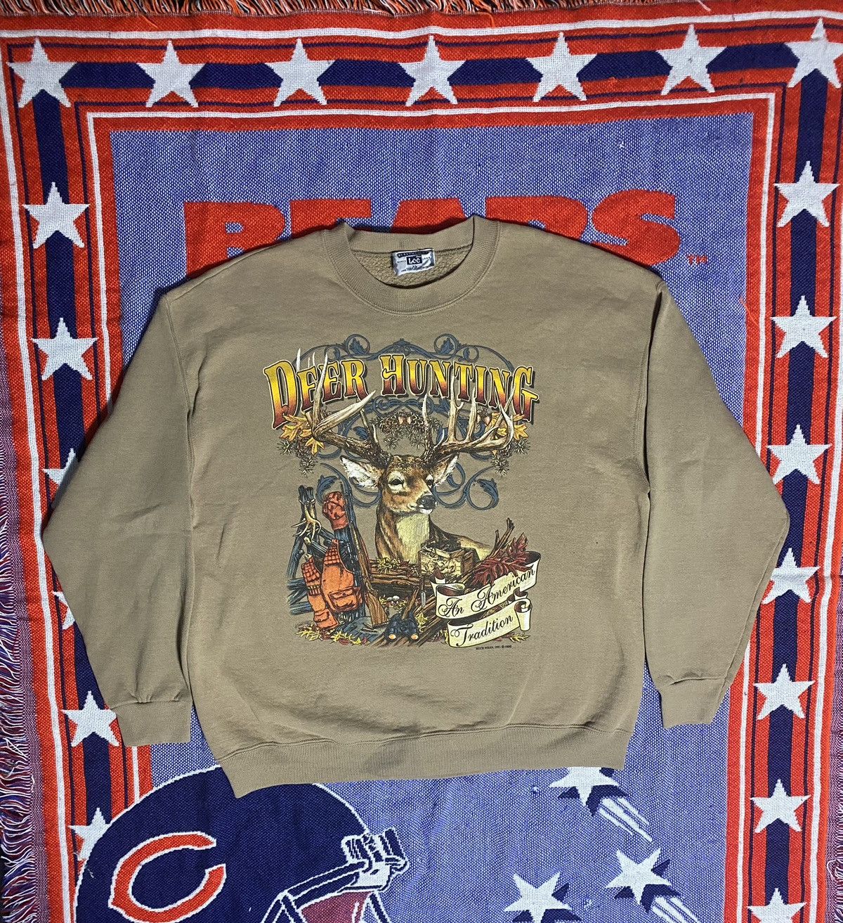 Lee × Vintage Vintage 1995 Lee Deer Hunting Sweatshirt Size US XL / EU 56 / 4 - 1 Thumbnail