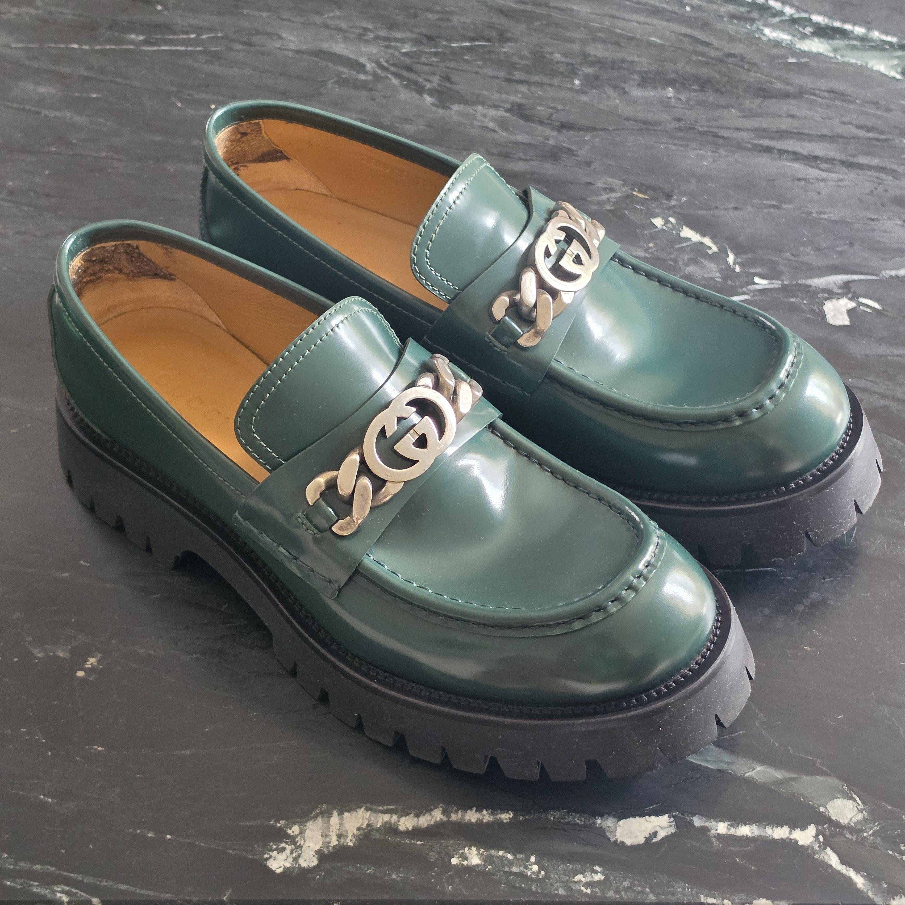 Gucci Herald Chain Chunky Loafers Size US 12 / EU 45 - 2 Thumbnail
