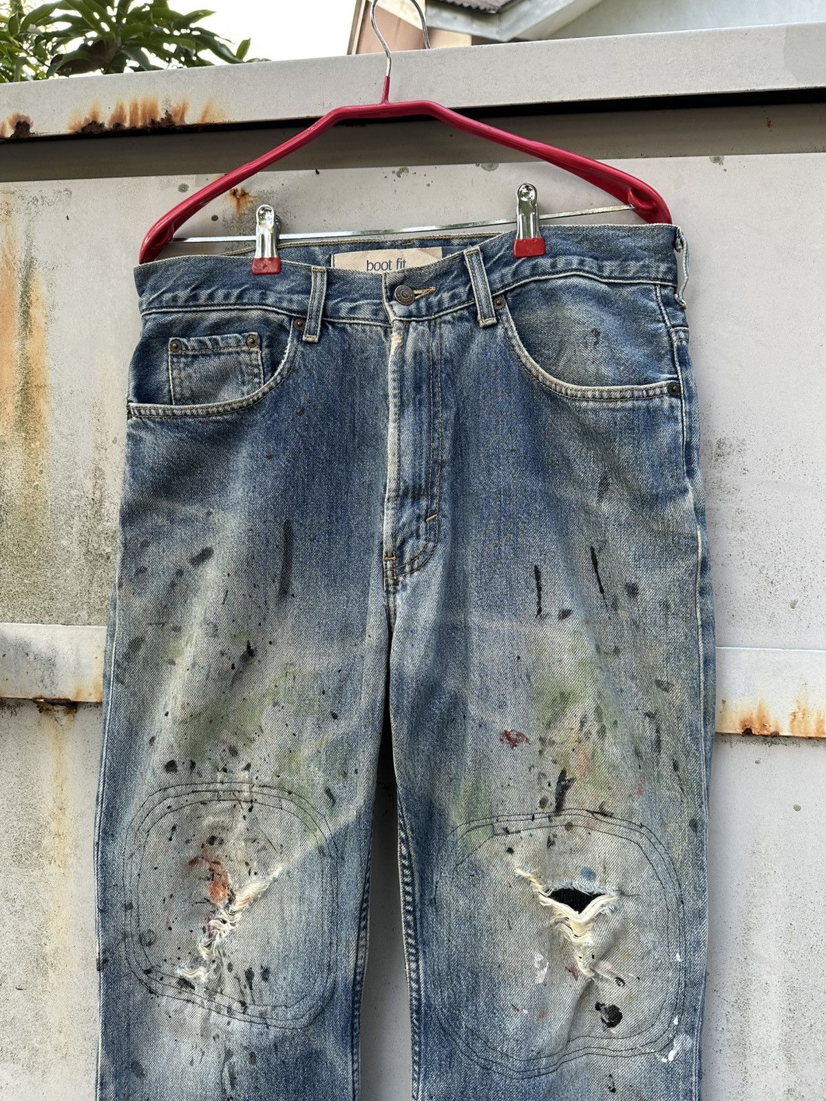 Vintage 👹Vintage THRASHED Y2K GAP Denim Baggy Jeans Size US 32 / EU 48 - 8 Thumbnail
