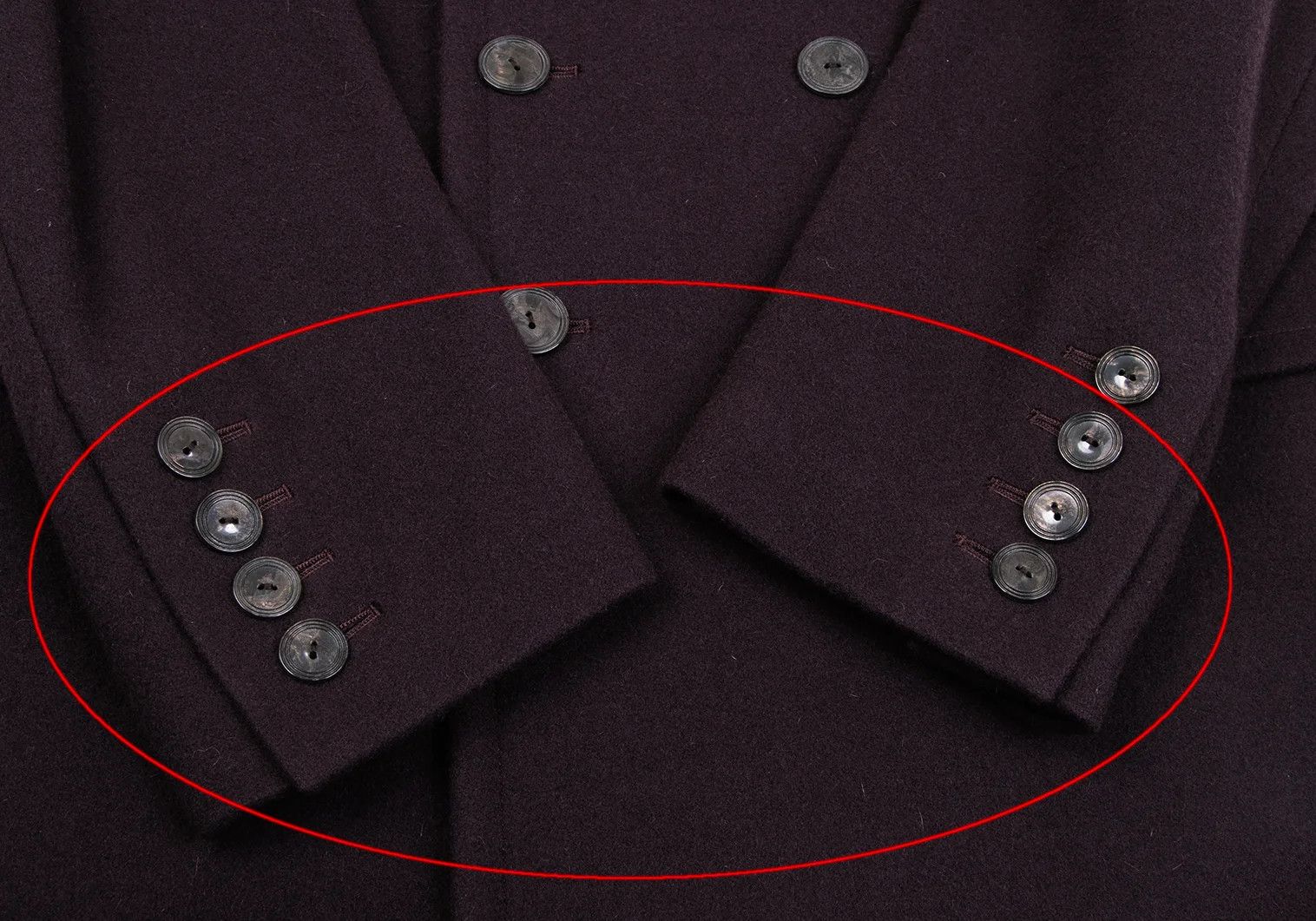 Jean Paul Gaultier Wool Nylon Peak Lapel Coat in Burdy Size 48 Size US M / EU 48-50 / 2 - 7 Thumbnail