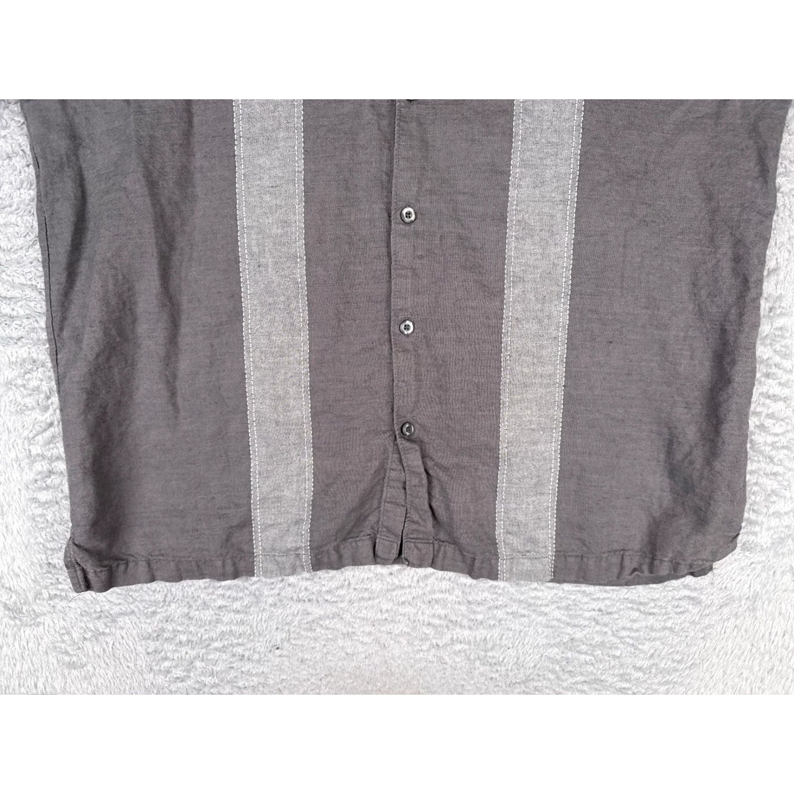 Cubavera Cubavera Shirt 2XL Gray Button-Up Short Sleeve Collared Aloha Beach Hawaiian Vacation Resort Cotton Blend Men’s Size US XXL / EU 58 / 5 - 5 Thumbnail