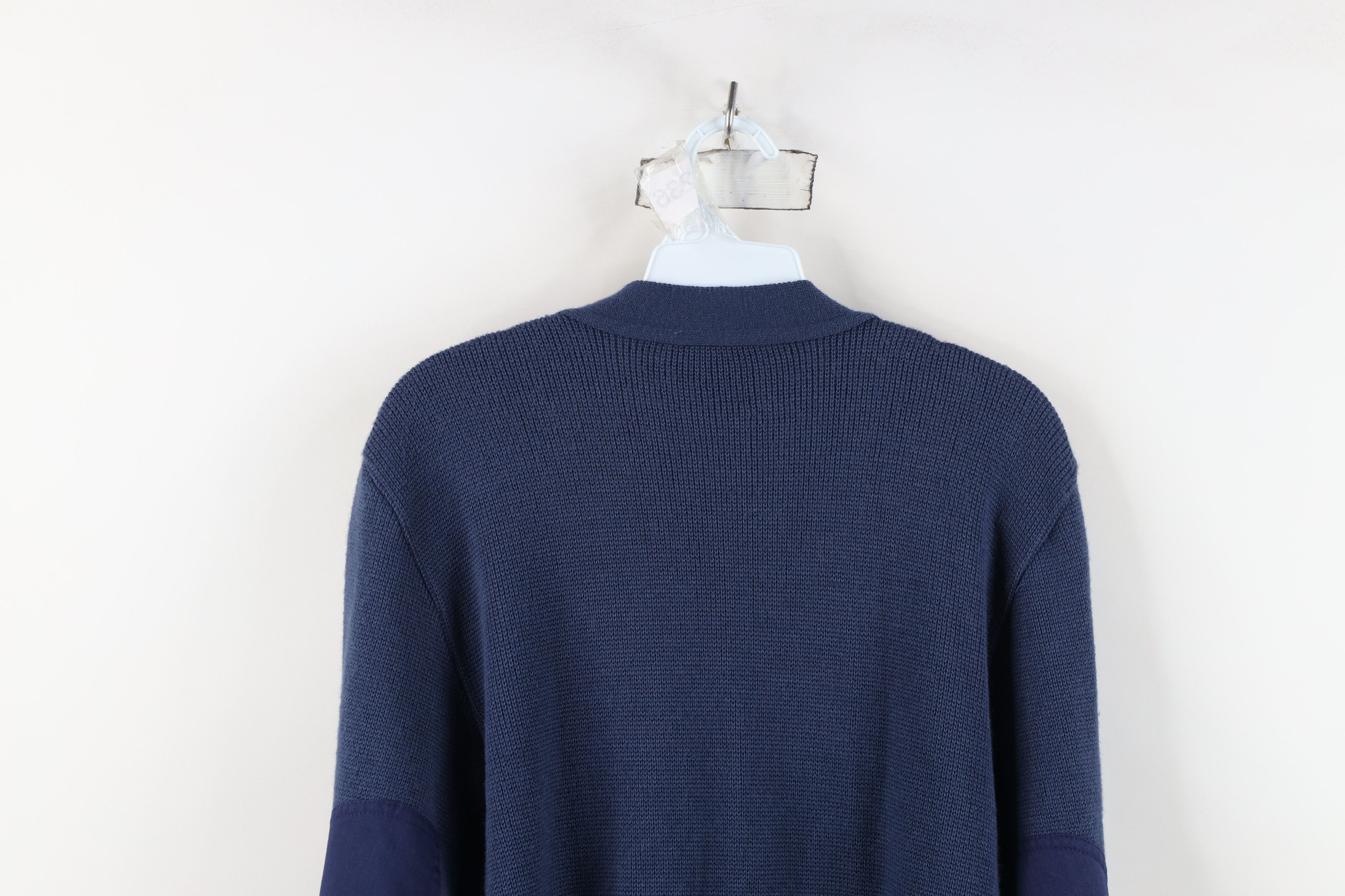 Vintage Vintage 90s Knit Military Commando Cardigan Sweater Blue USA Size US S / EU 44-46 / 1 - 13 Thumbnail