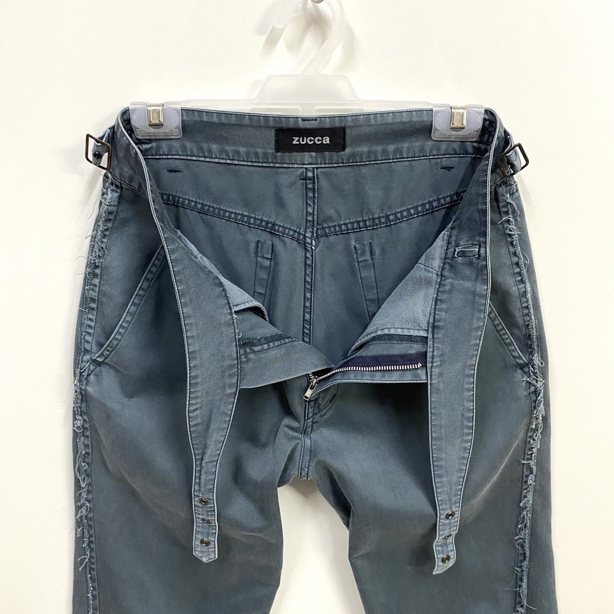 CABANE de ZUCCa × Issey Miyake × Zucca Zucca Trousers Distressed Streetwear Buckle Belted Waist Size US 30 / EU 46 - 8 Thumbnail