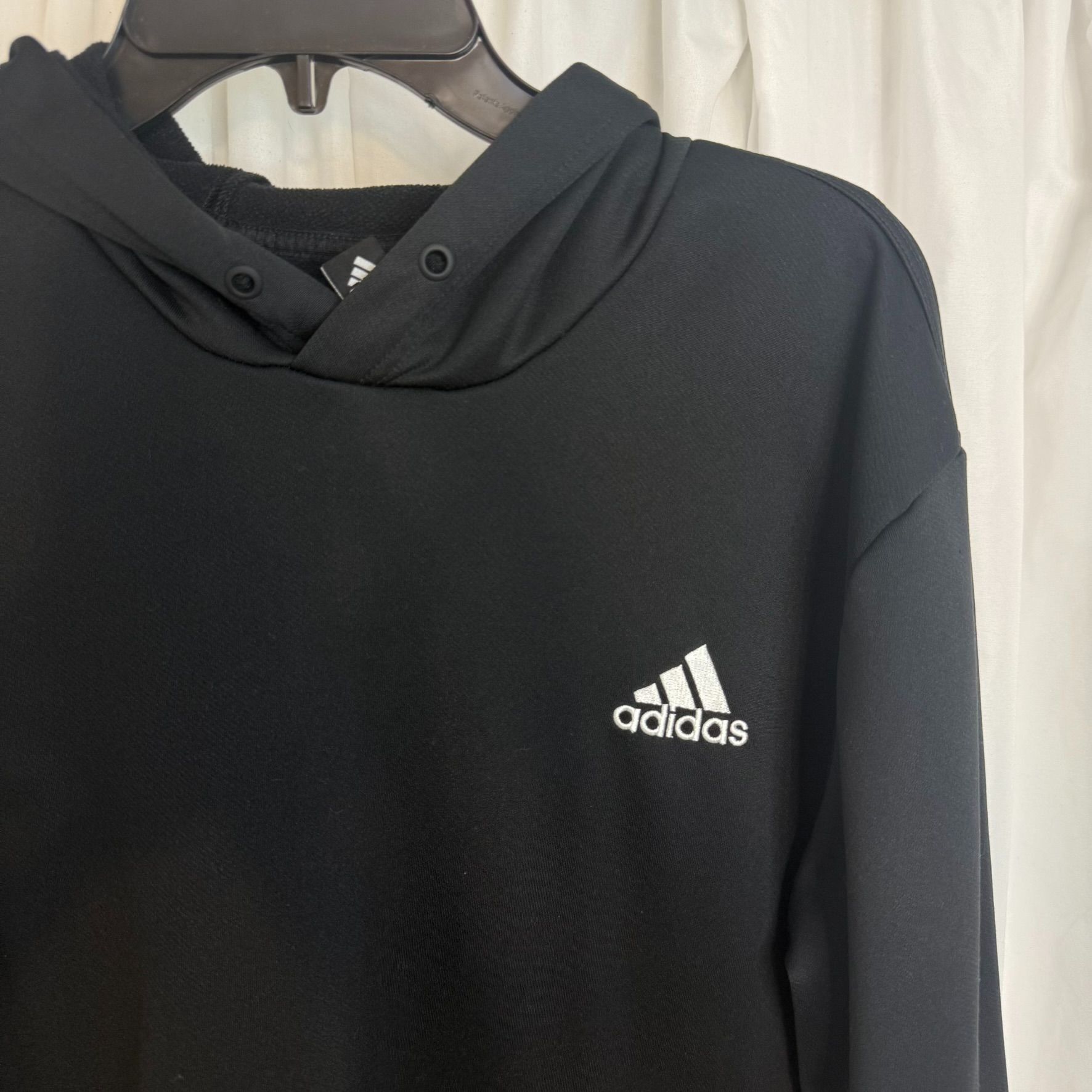 Adidas Adidas Black Pullover Hoodie Sweatshirt Mens Large Kangaroo Size US L / EU 52-54 / 3 - 3 Thumbnail