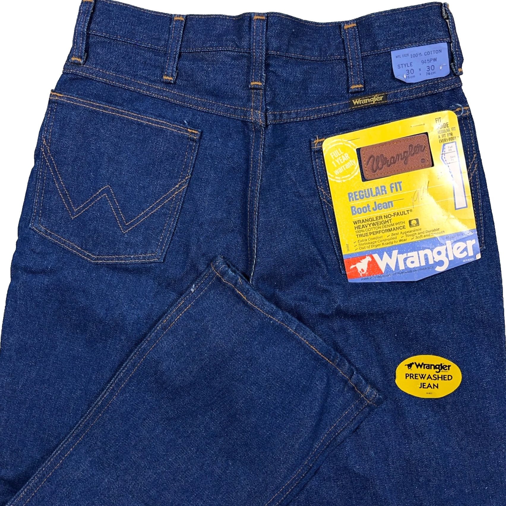 Wrangler VINTAGE Wrangler Jeans Men 30x30 Boot Cut Dark Wash 80s 90s No Fault 945Pw USA Size US 30 / EU 46 - 2 Thumbnail