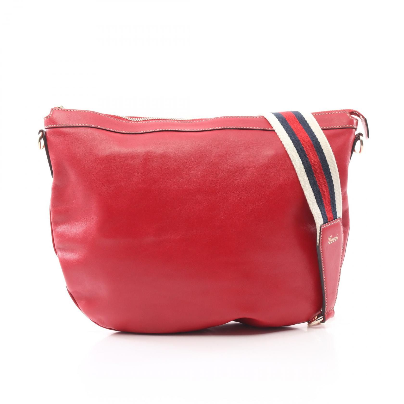 Gucci Gucci 153032 Leather Shoulder Bag Leather Shoulder Bag 153032 in Red, Women's
