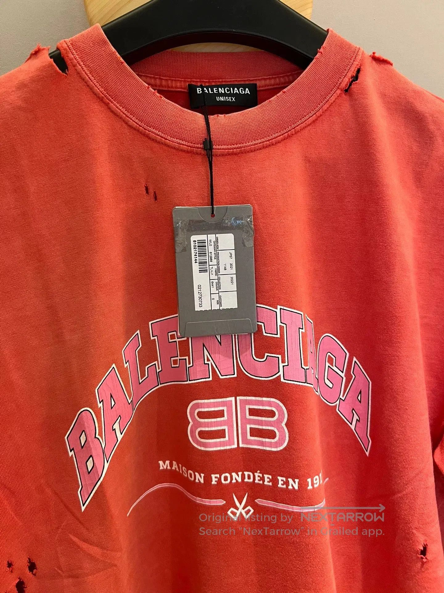 Balenciaga Balenciaga Unisex BB Letter T-shirt. Size US S / EU 44-46 / 1 - 4 Thumbnail
