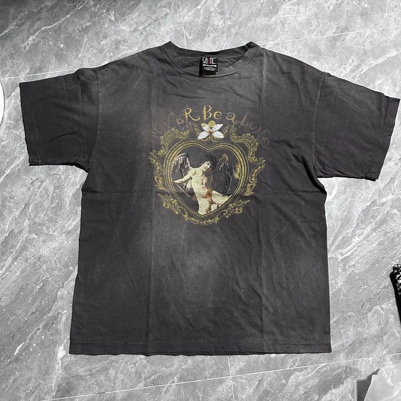 Saint Michael Saint Michael Washed black and grey angel short sleeves Size US XL / EU 56 / 4 - 1 Thumbnail