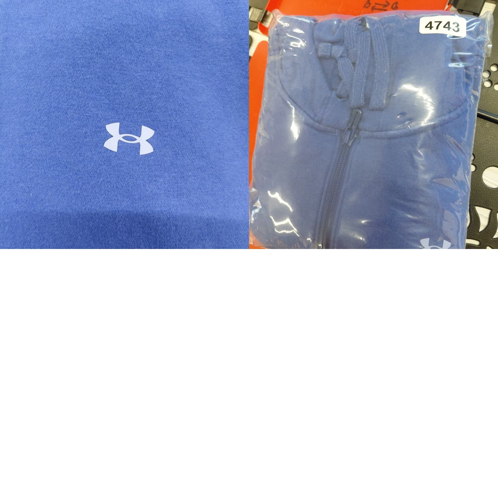Under Armour Under Armour Hoodie Mens Large Blue Full Zip Logo Sleeve Jacket Size US L / EU 52-54 / 3 - 9 Thumbnail