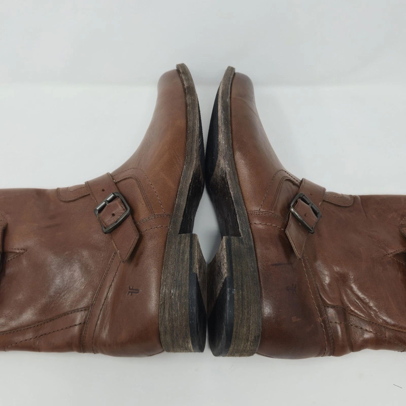Frye Frye Engineer Boots 10 D Brown Leather Buckle Size US 10 / EU 43 - 14 Thumbnail