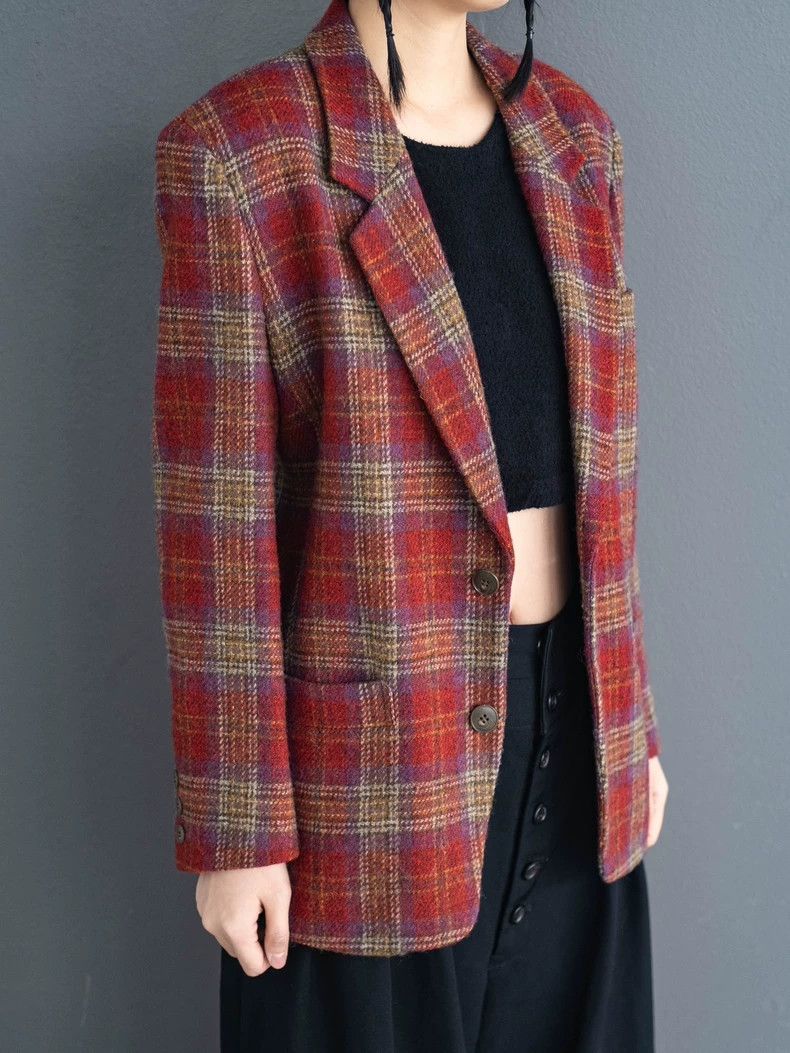 Kenzo KENZO Red checkered wool suit jacket vintage Size XS / US 0-2 / IT 36-38 - 8 Thumbnail