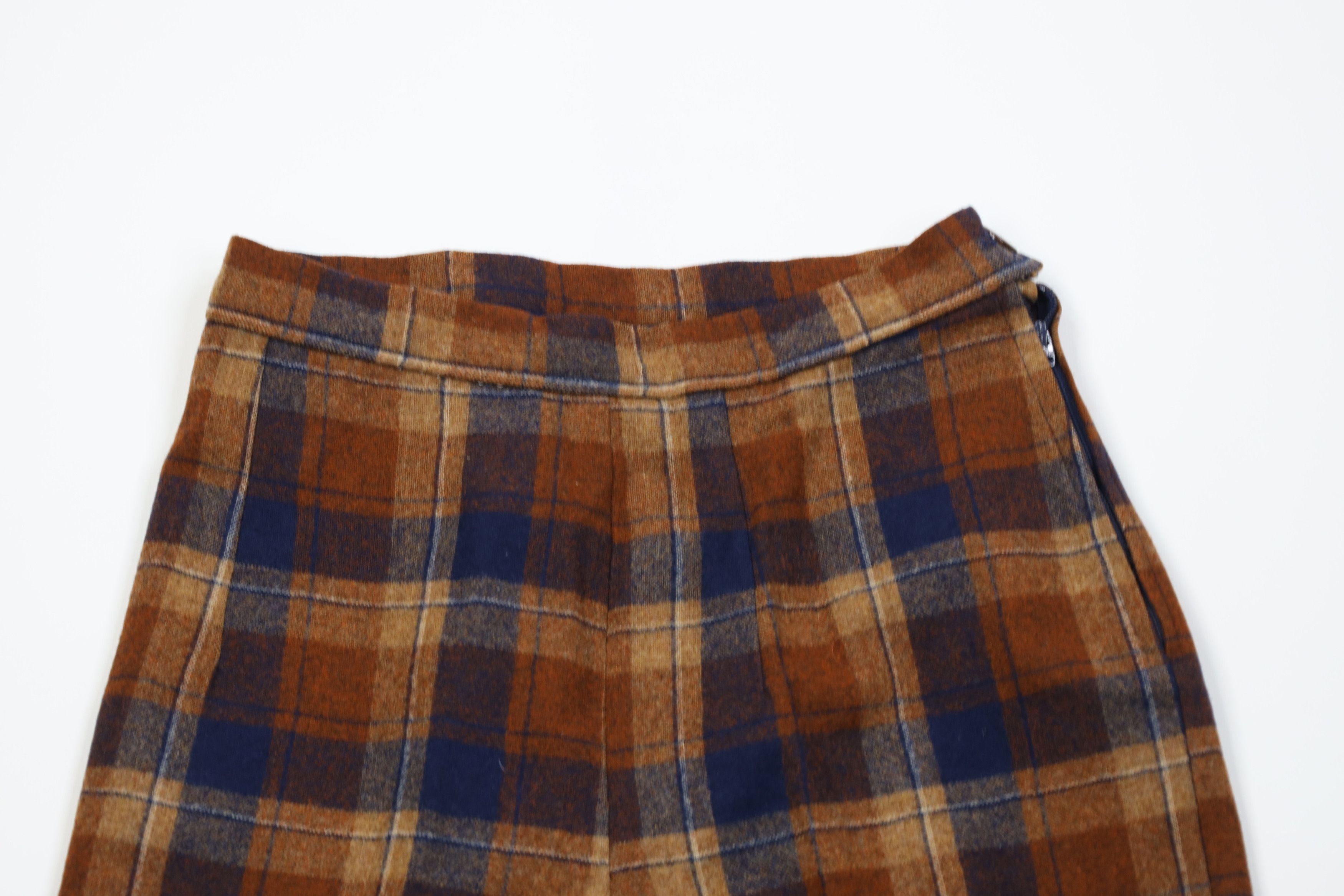 Vintage Vintage 60s Streetwear Bell Bottoms Pants Plaid USA Size 26" / US 2 / IT 38 - 2 Thumbnail