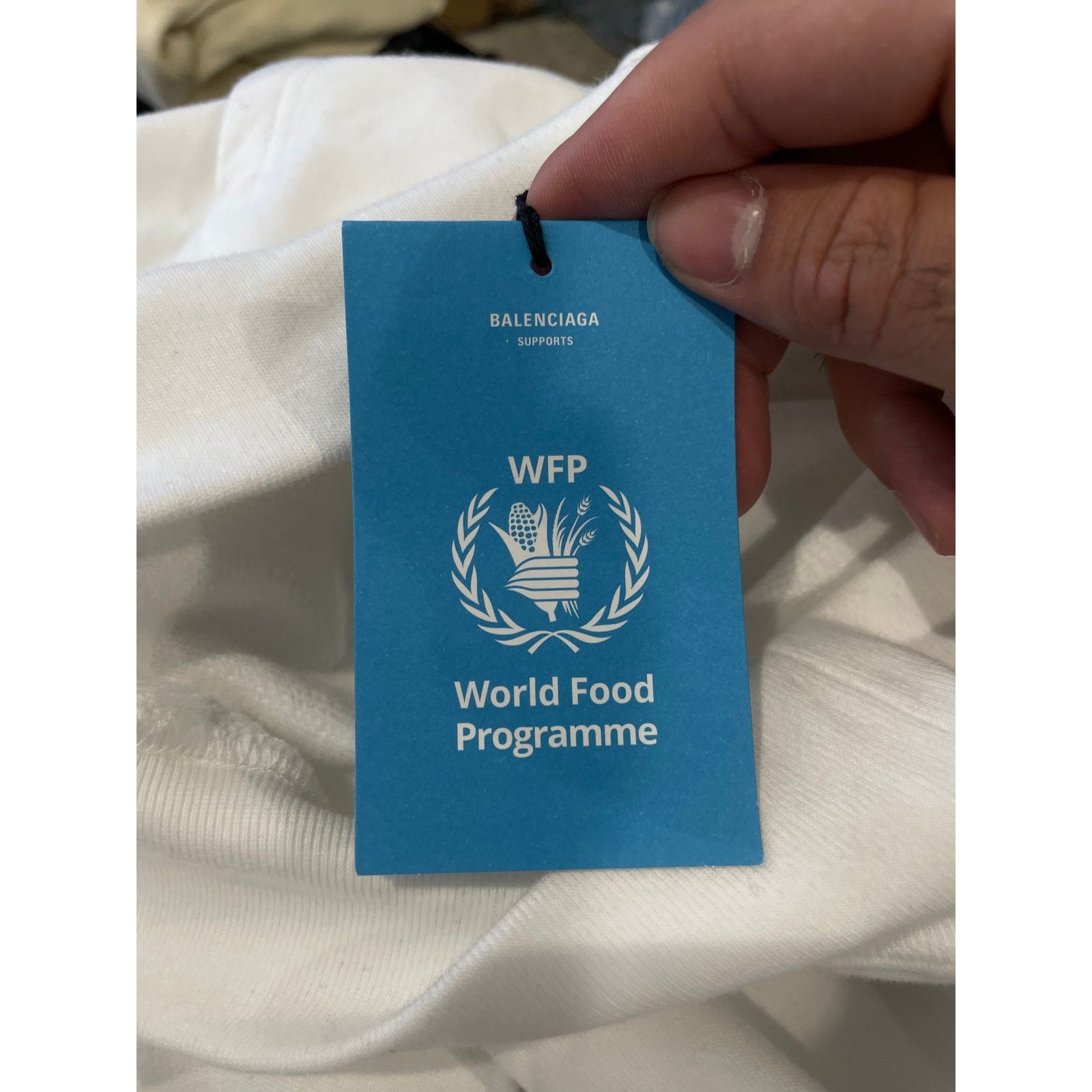 Balenciaga Balenciaga White & Blue Food Programme Hoodie Size US S / EU 44-46 / 1 - 4 Thumbnail
