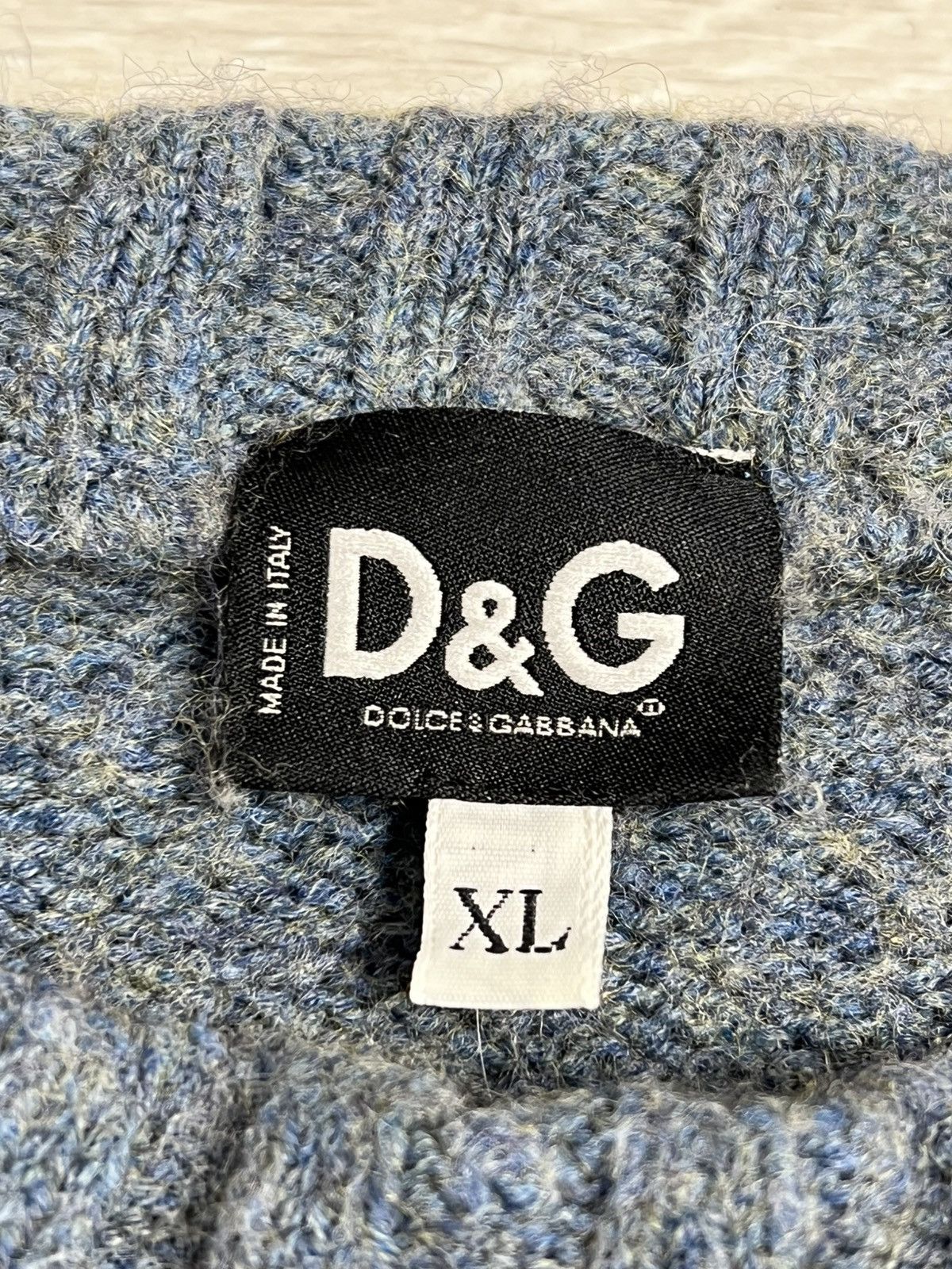Dolce & Gabbana Vintage D&G Dolce & Gabbana Archival Leather Patch Knitwear Size US L / EU 52-54 / 3 - 12 Thumbnail