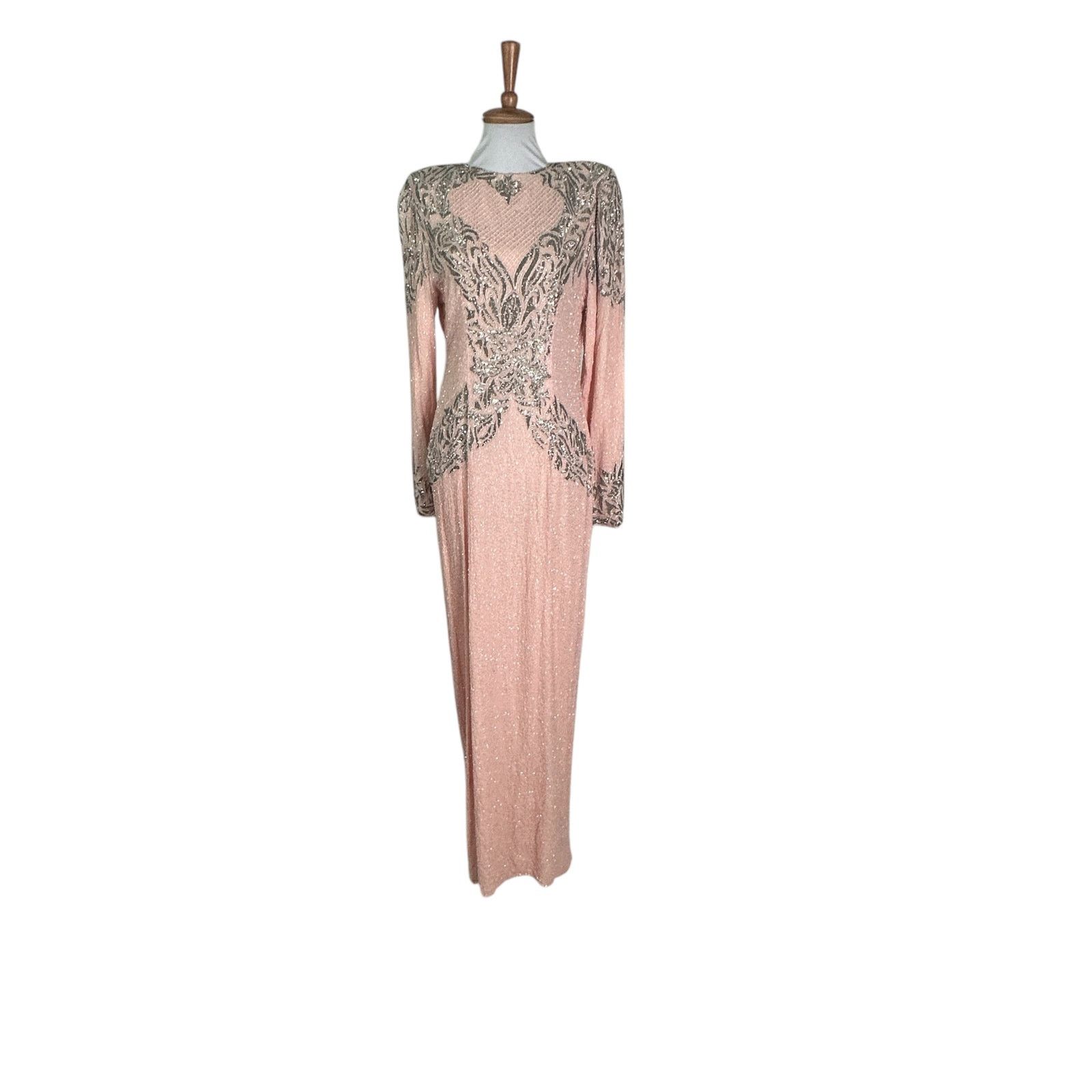 Vintage Vintage NWT deadstock Full Length Pink Formal Gown Dress M Size M / US 6-8 / IT 42-44 - 2 Thumbnail