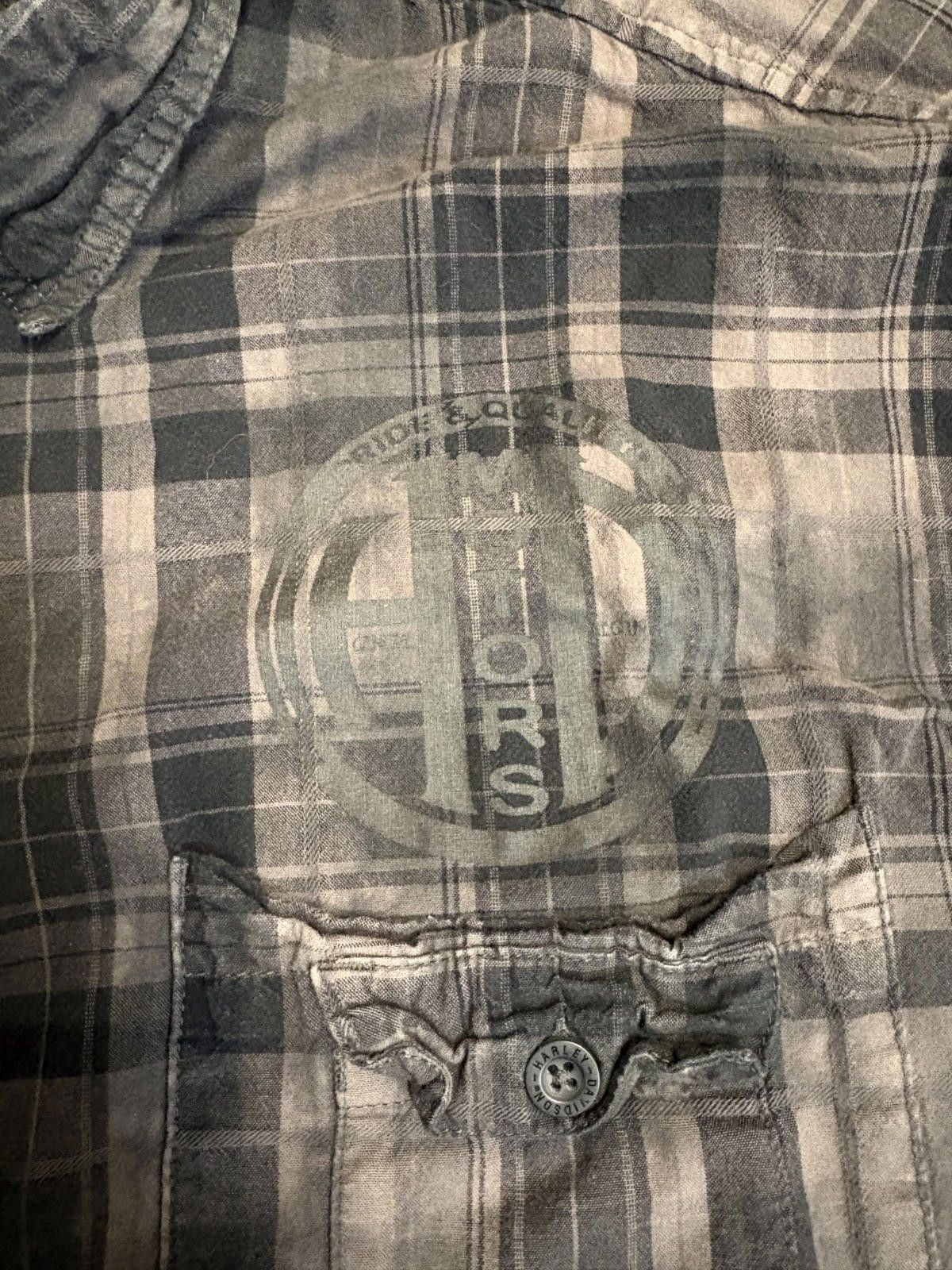 Harley Davidson Vintage Short Sleeve Button Shirt Harley Davidson Plaid 2XL Size US XXL / EU 58 / 5 - 4 Thumbnail