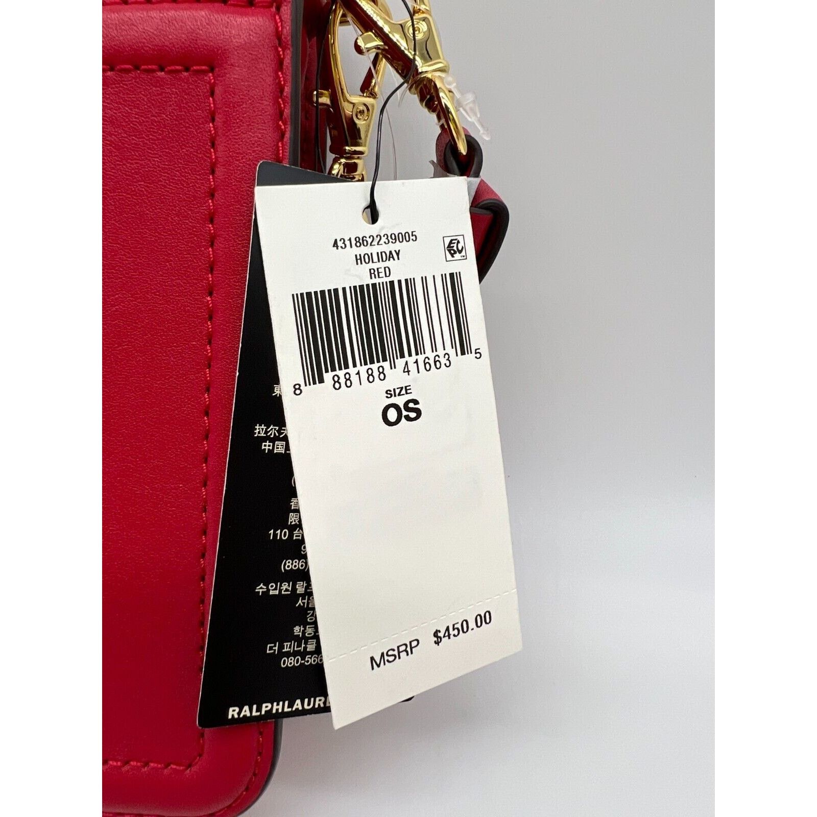 Lauren Ralph Lauren Lauren Ralph Lauren Holiday Red Leather Women Shoulder Bag Size ONE SIZE - 3 Thumbnail