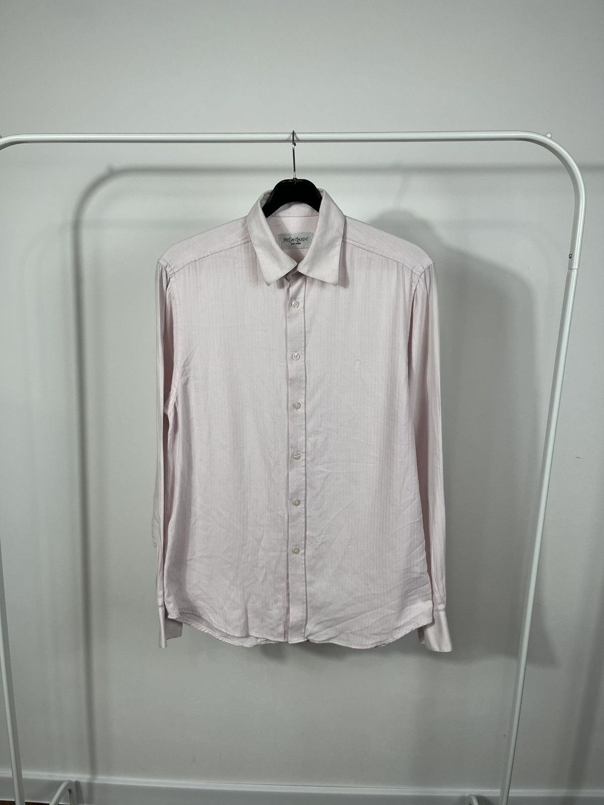 Yves Saint Laurent Yves Saint Laurent Pour Homme Pink Shirt Size M Size US M / EU 48-50 / 2 - 3 Thumbnail