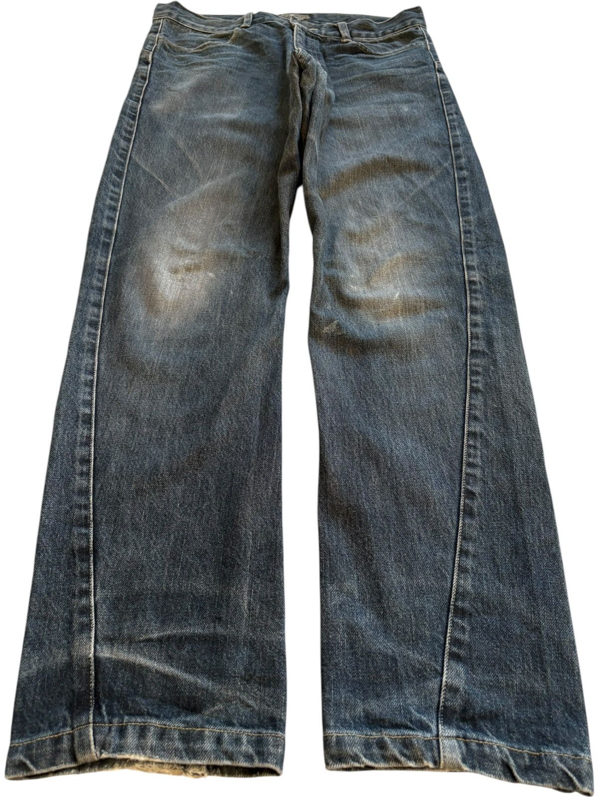 Japanese Brand × Number (N)ine Vintage Japanese Brand Mud Wash Spiral Leg Jeans Size US 32 / EU 48 - 1 Thumbnail