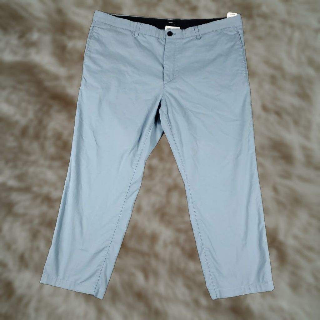 Theory VINTAGE Theory Men's Pants 38x26 Straight Leg Chino Trousers Blue Office Business Casual Size US 38 / EU 54 - 1 Thumbnail